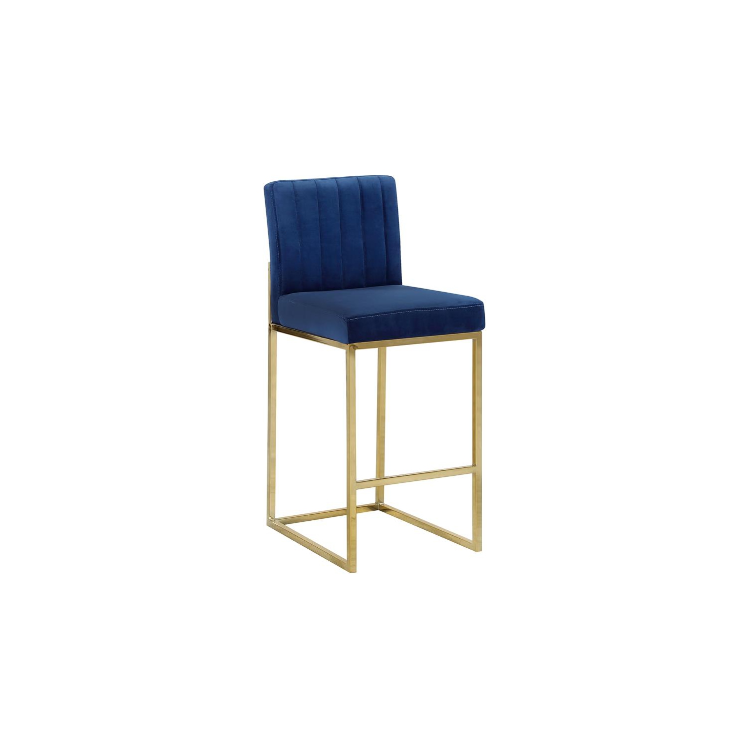 Meridian Furniture Giselle 26"H Velvet Counter Stool in Navy