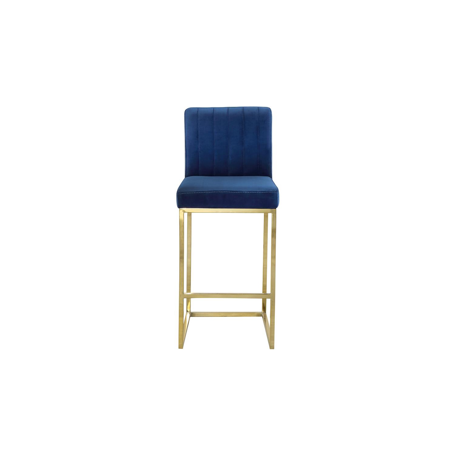 Meridian Furniture Giselle 26"H Velvet Counter Stool in Navy