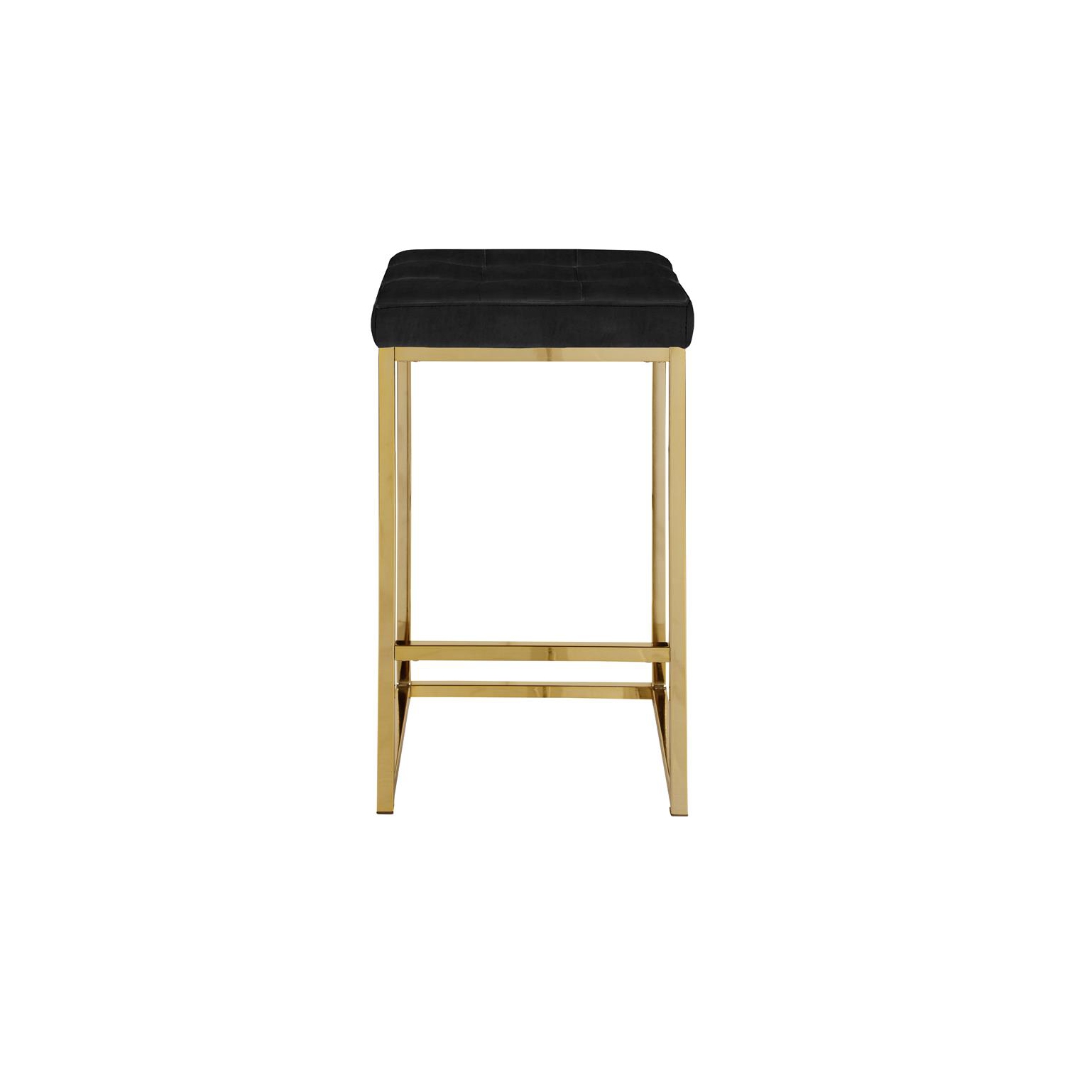 Meridian Furniture Nicola 26.5"H Velvet Counter Stool in Black