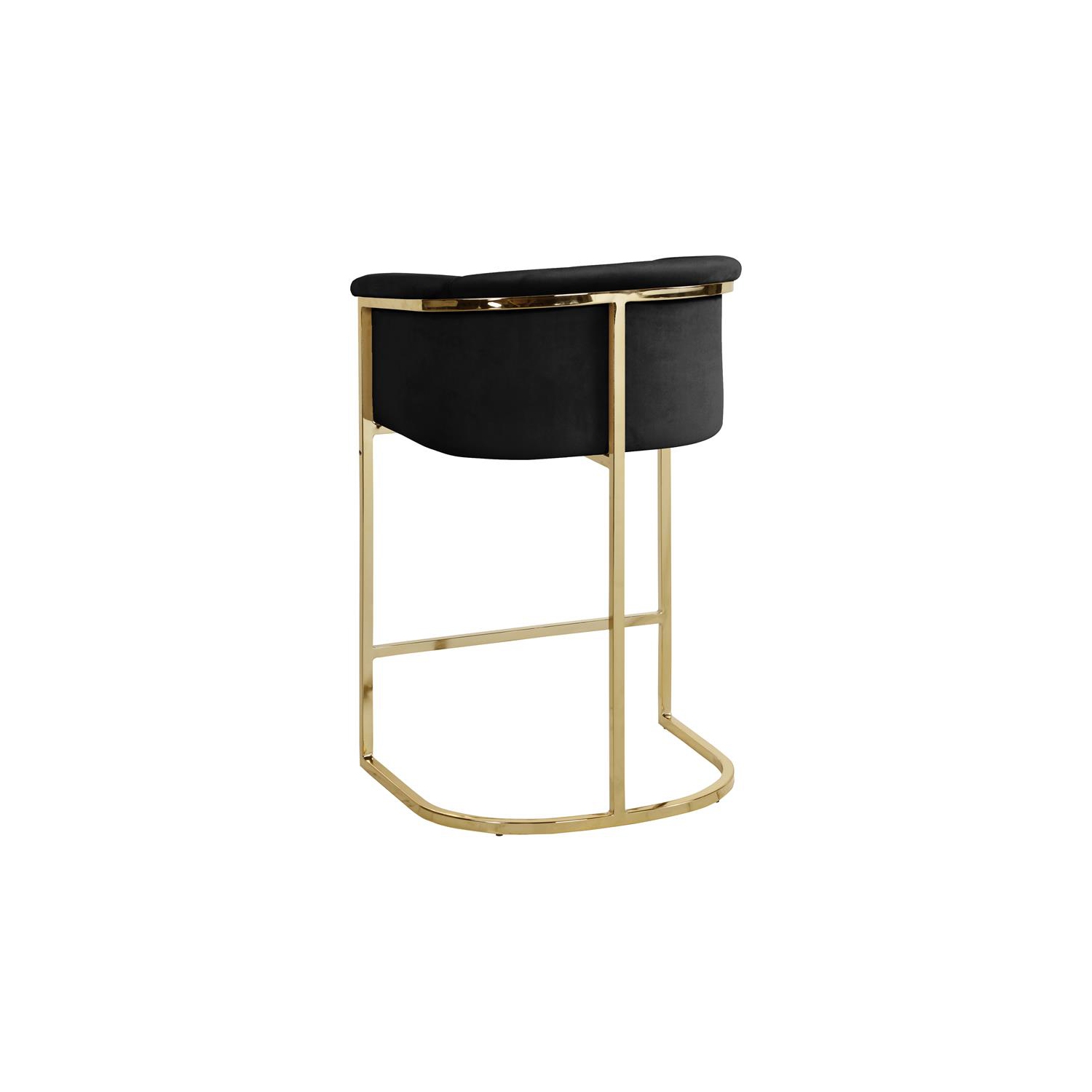 Meridian Furniture Donatella Black Velvet Stool