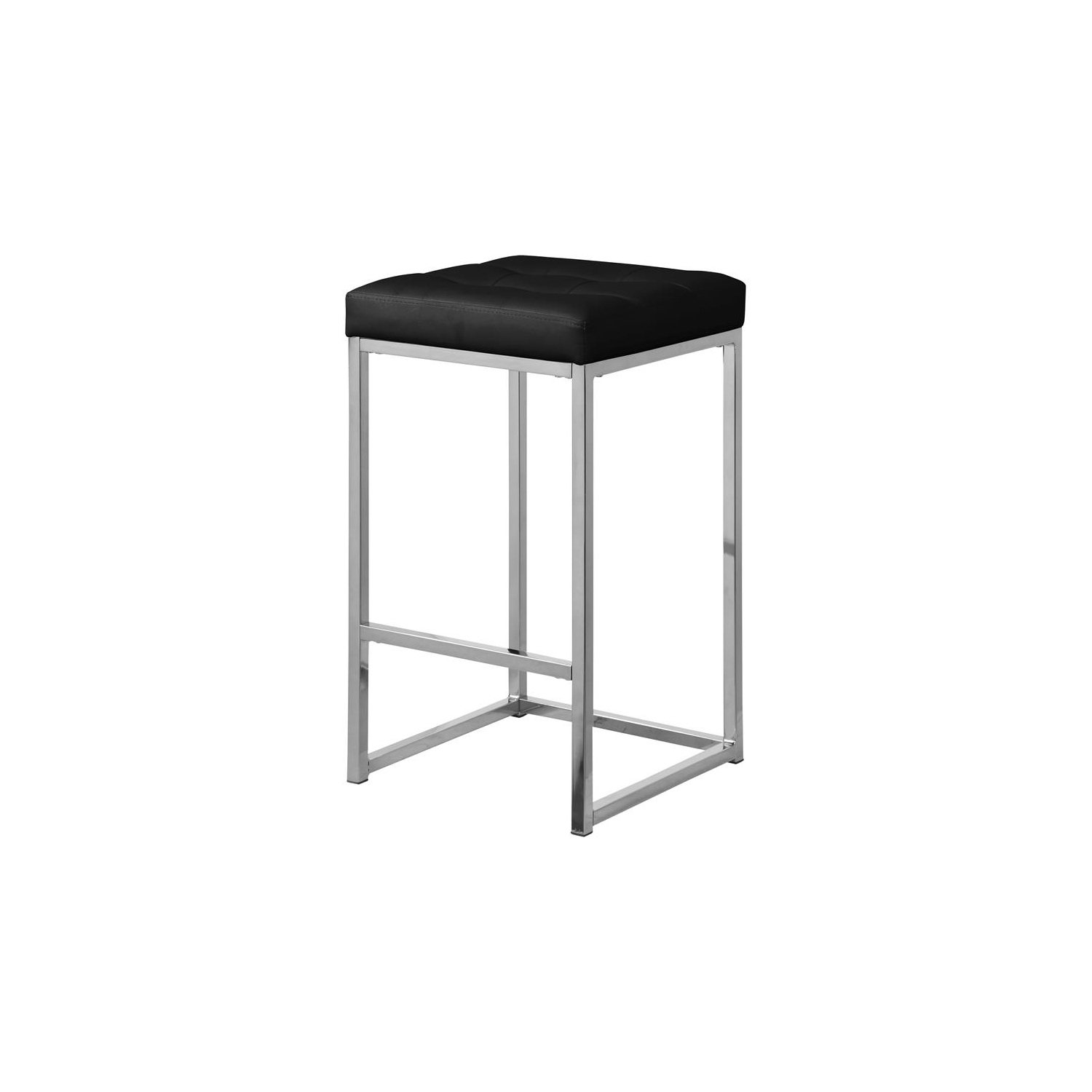 Meridian Furniture Nicola 26.5"H Leather Counter Stool in Black