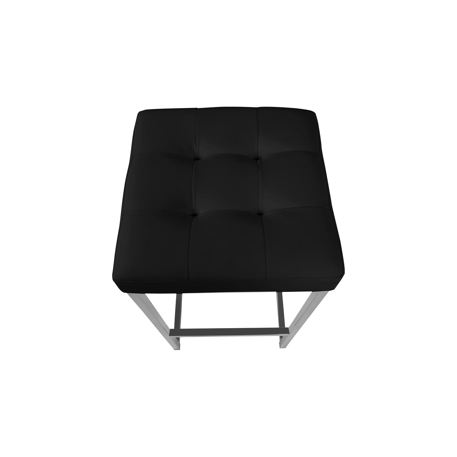 Meridian Furniture Nicola 26.5"H Leather Counter Stool in Black