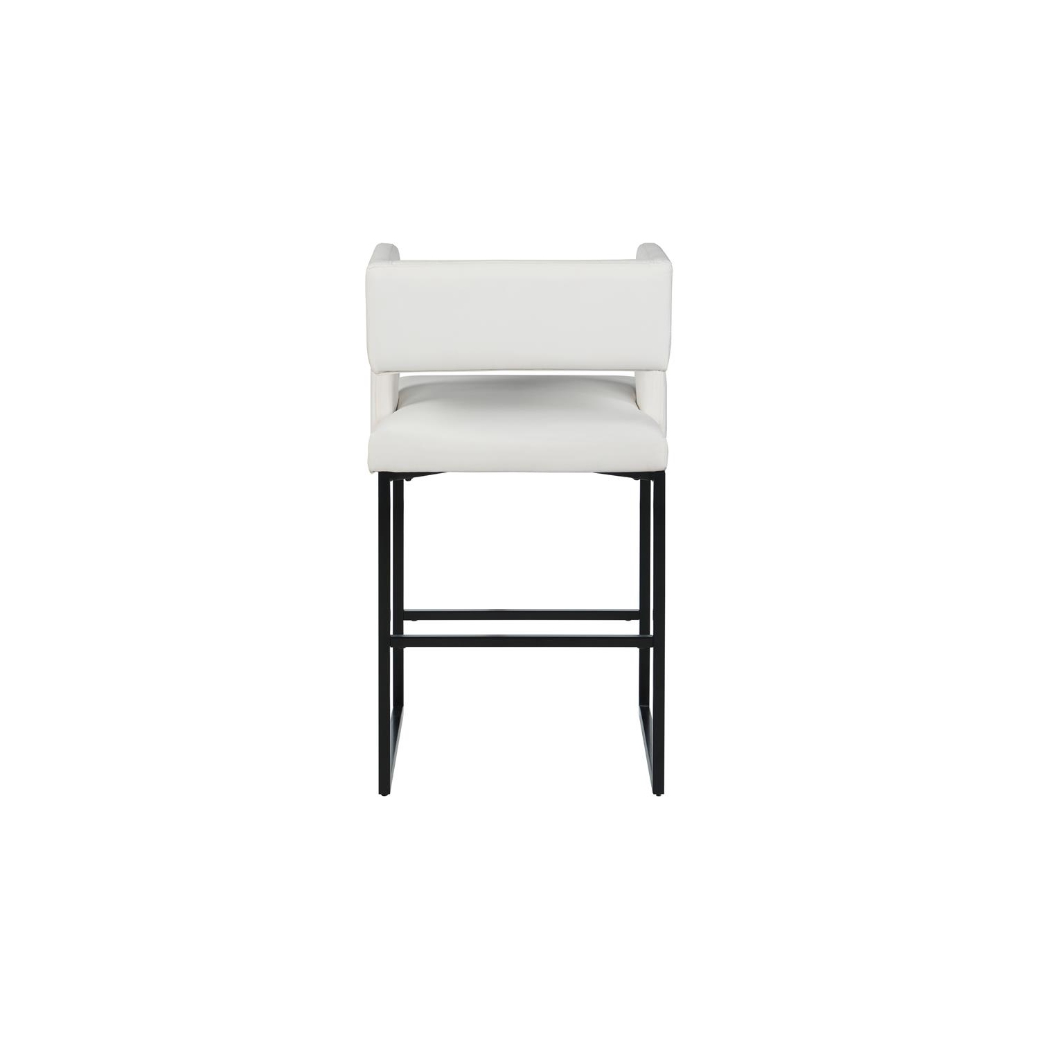 Meridian Furniture Caleb White Faux Leather Counter Stool