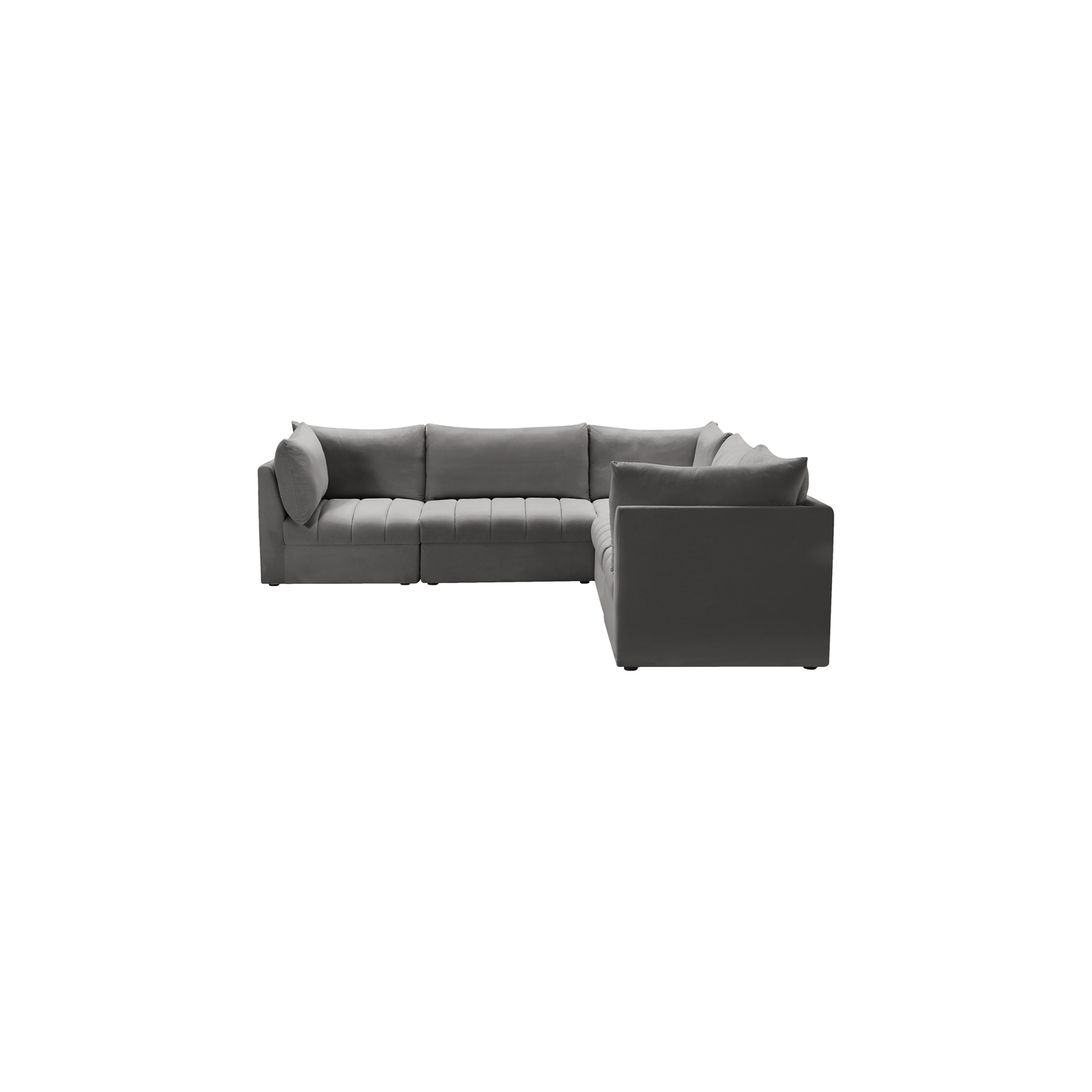 Meridian Furniture Jacob Grey Velvet Modular Sectional