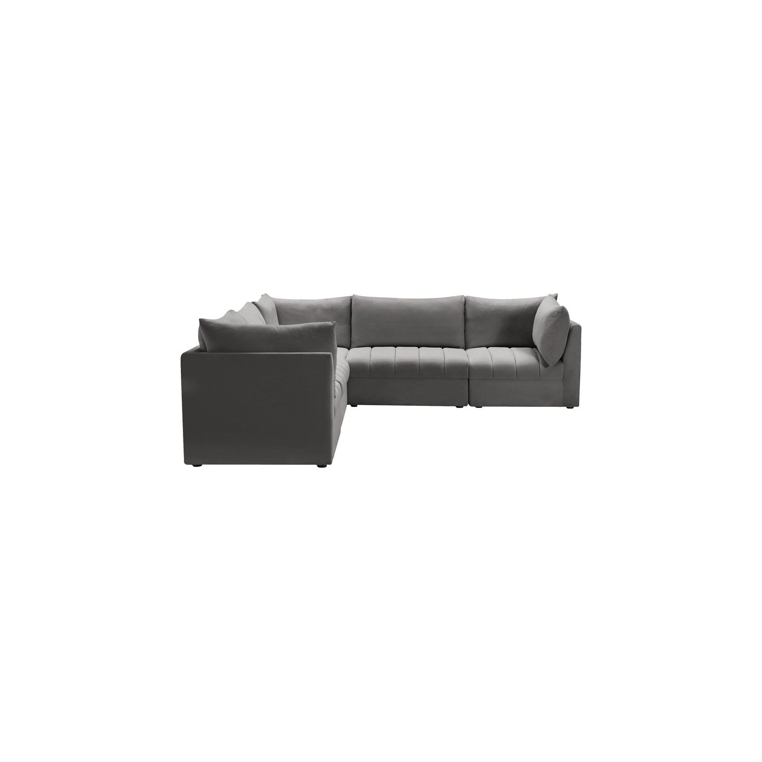 Meridian Furniture Jacob Grey Velvet Modular Sectional