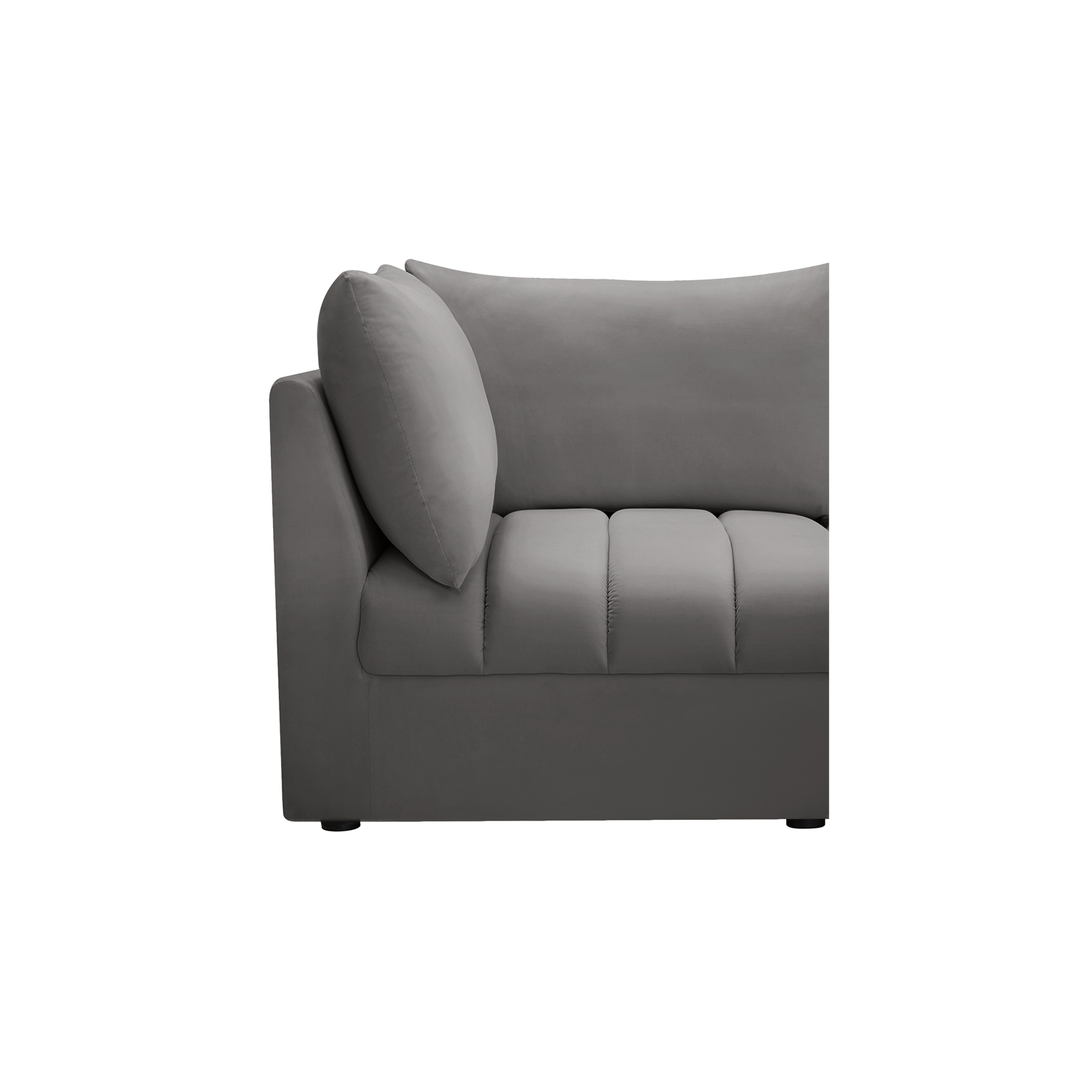Meridian Furniture Jacob Grey Velvet Modular Sectional