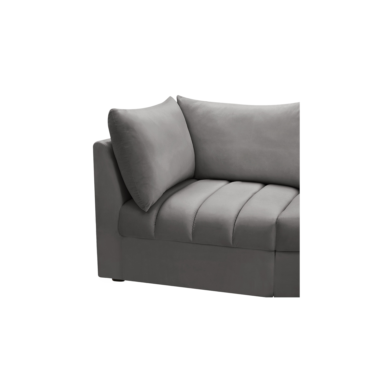 Meridian Furniture Jacob Grey Velvet Modular Sectional
