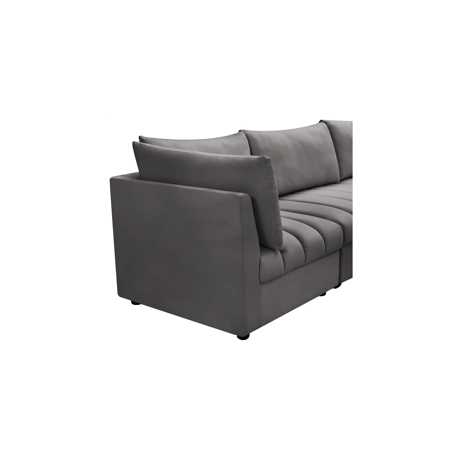 Meridian Furniture Jacob Grey Velvet Modular Sectional