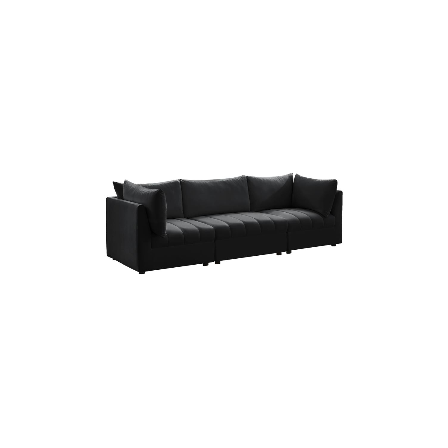 Meridian Furniture Jacob Black Velvet Modular Sofa