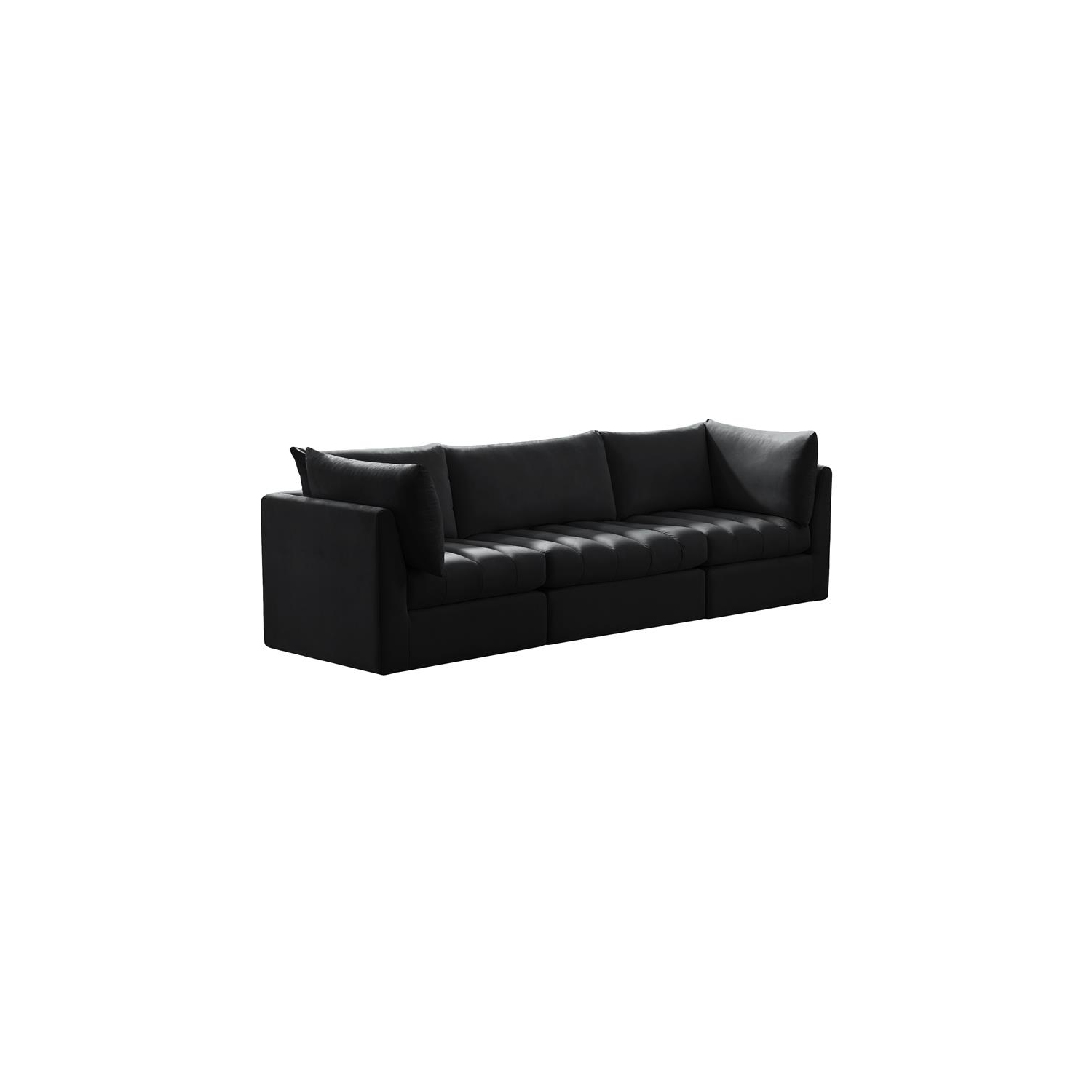 Meridian Furniture Jacob Black Velvet Modular Sofa