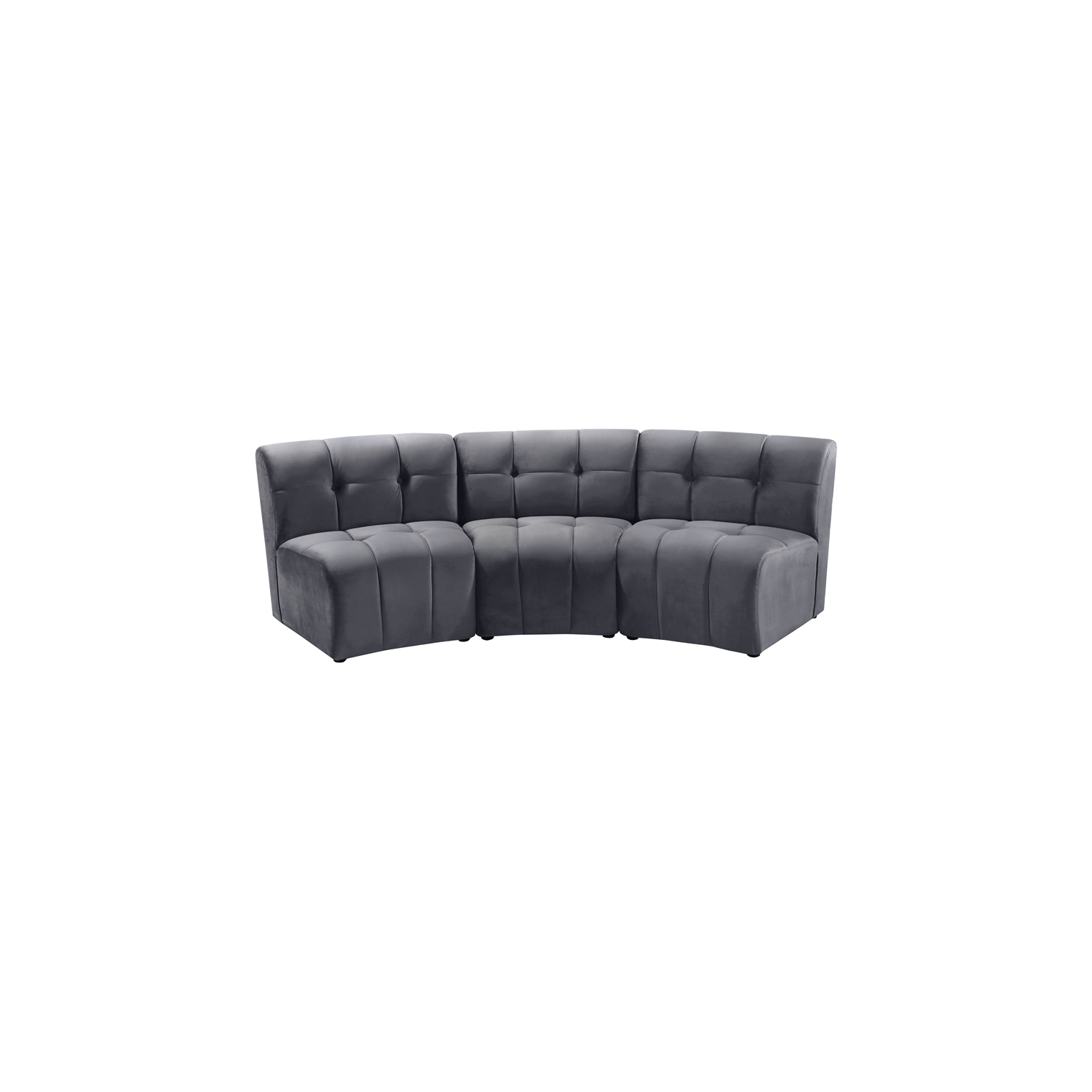 Meridian Furniture Limitless Gray Velvet Modular Sofa