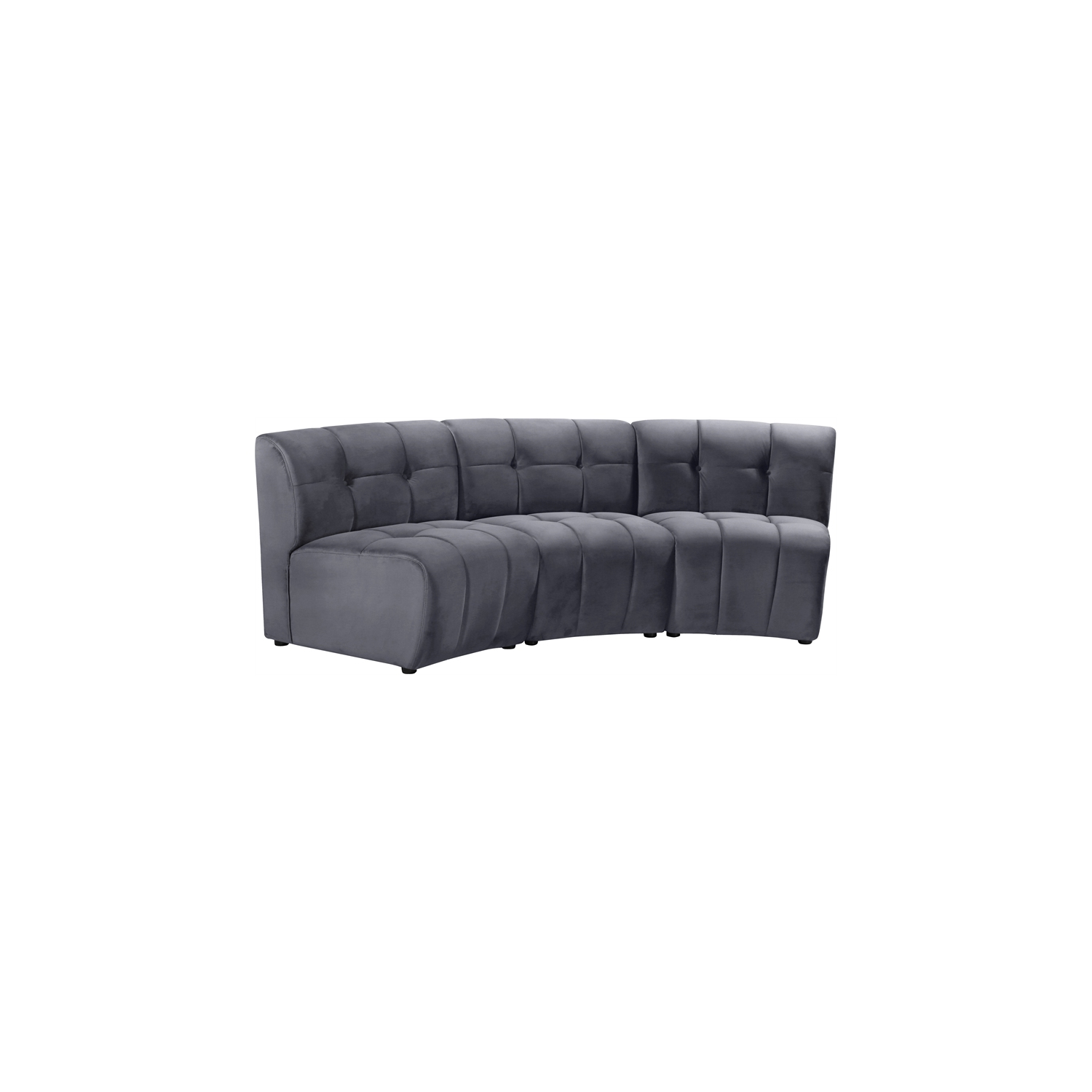 Meridian Furniture Limitless Gray Velvet Modular Sofa