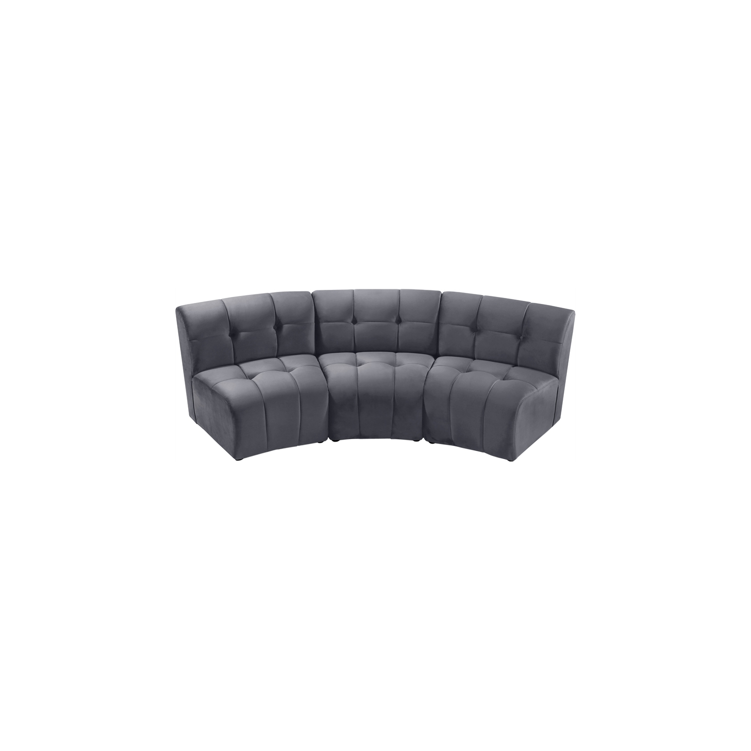 Meridian Furniture Limitless Gray Velvet Modular Sofa
