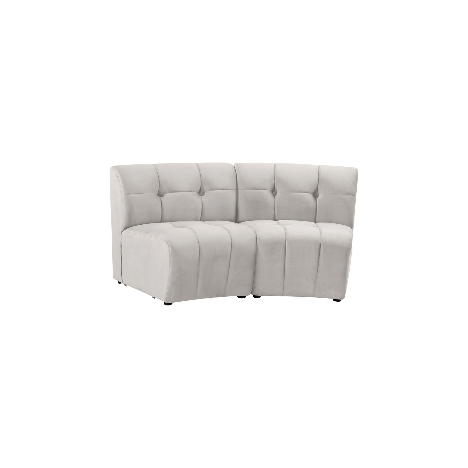 Meridian Furniture Limitless Cream Velvet Modular Loveseat