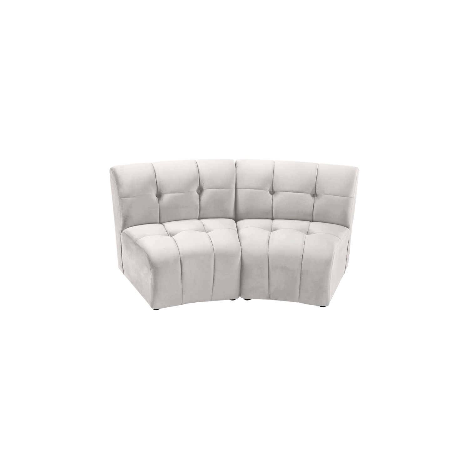 Meridian Furniture Limitless Cream Velvet Modular Loveseat