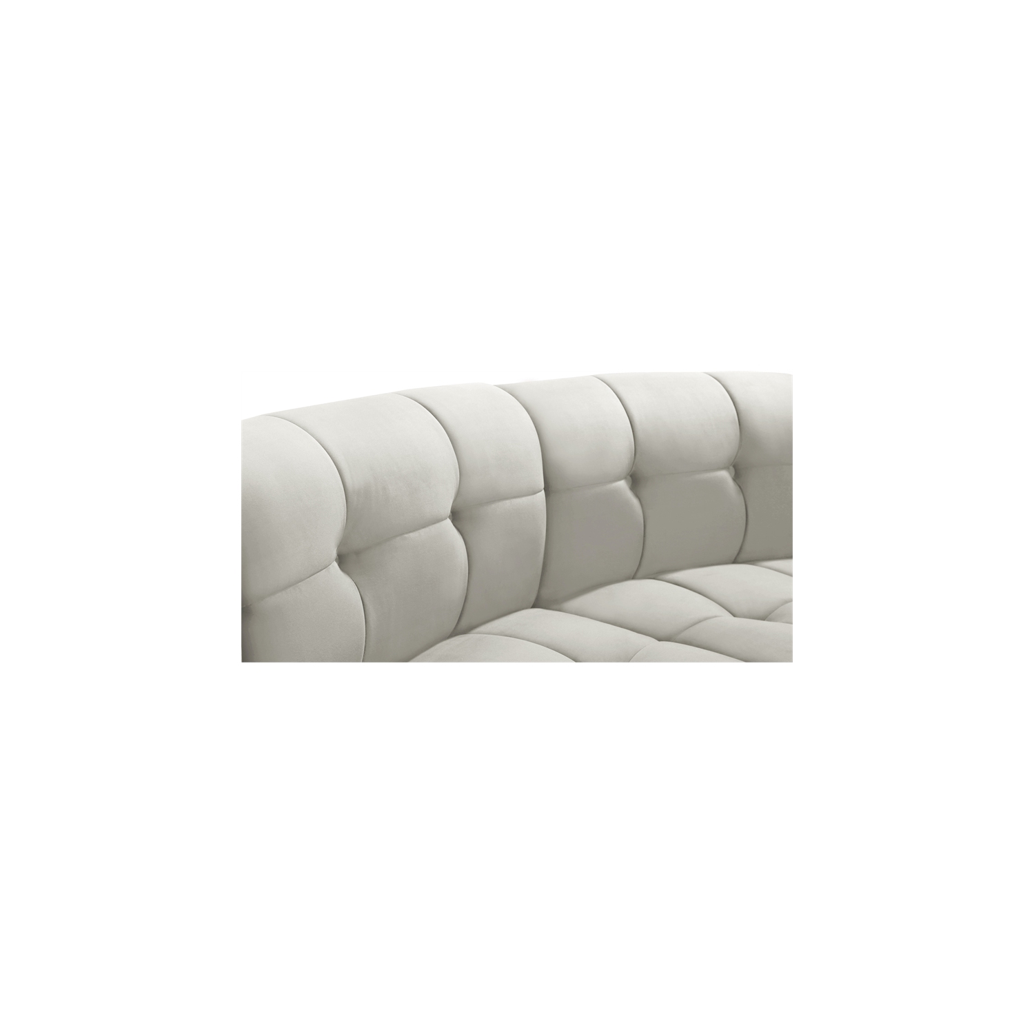Meridian Furniture Limitless Cream Velvet Modular Loveseat