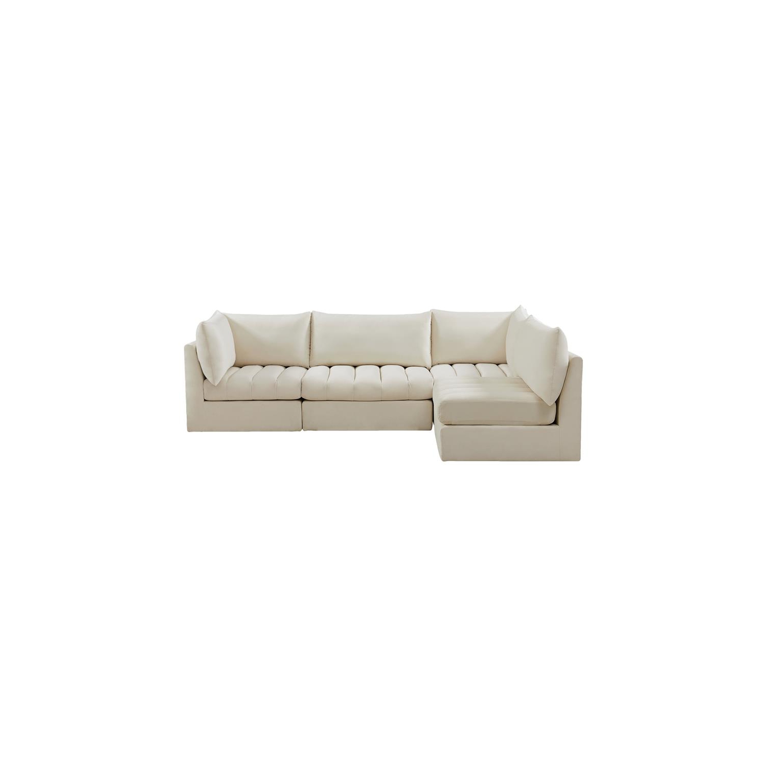 Meridian Furniture Jacob Cream Velvet Modular Sectional