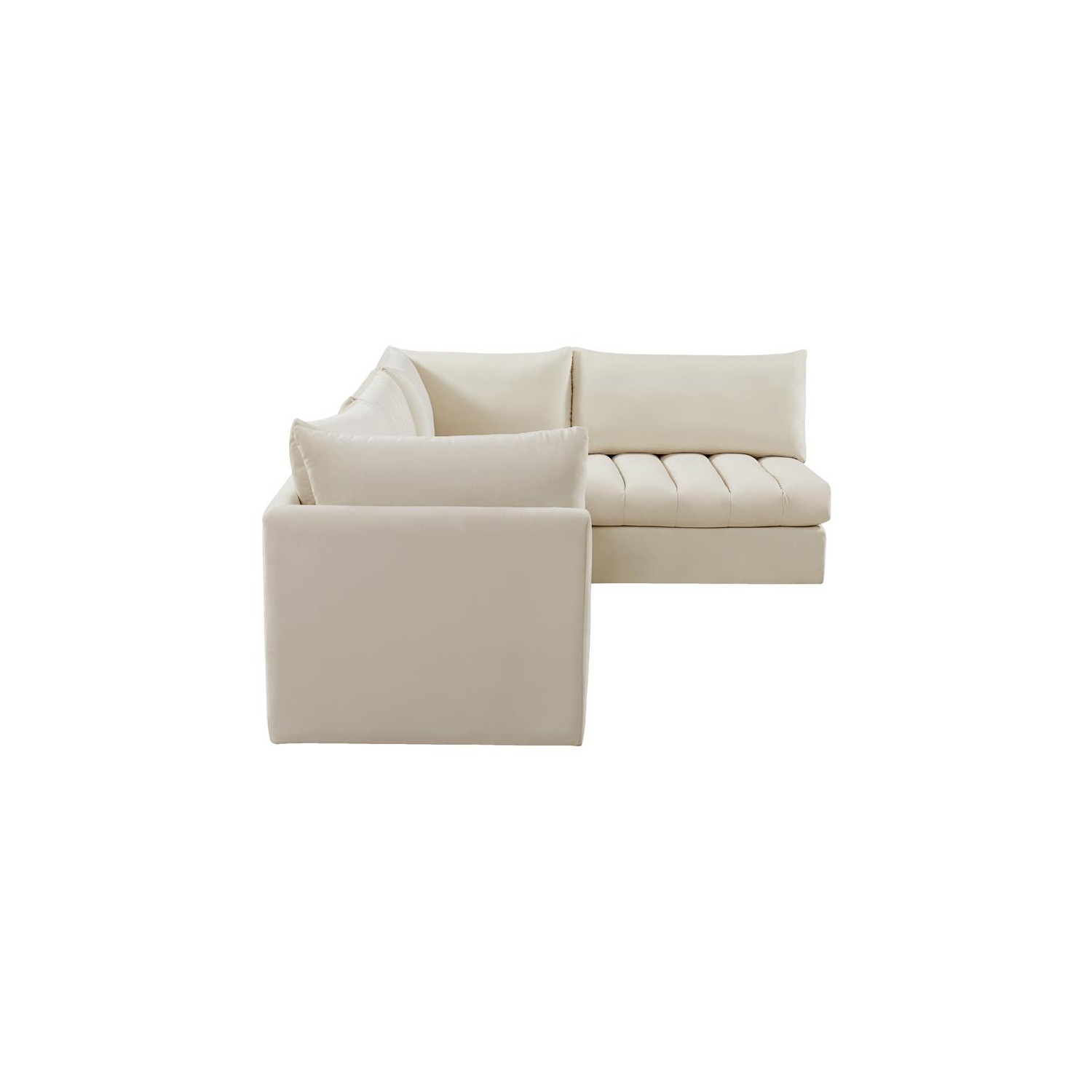Meridian Furniture Jacob Cream Velvet Modular Sectional