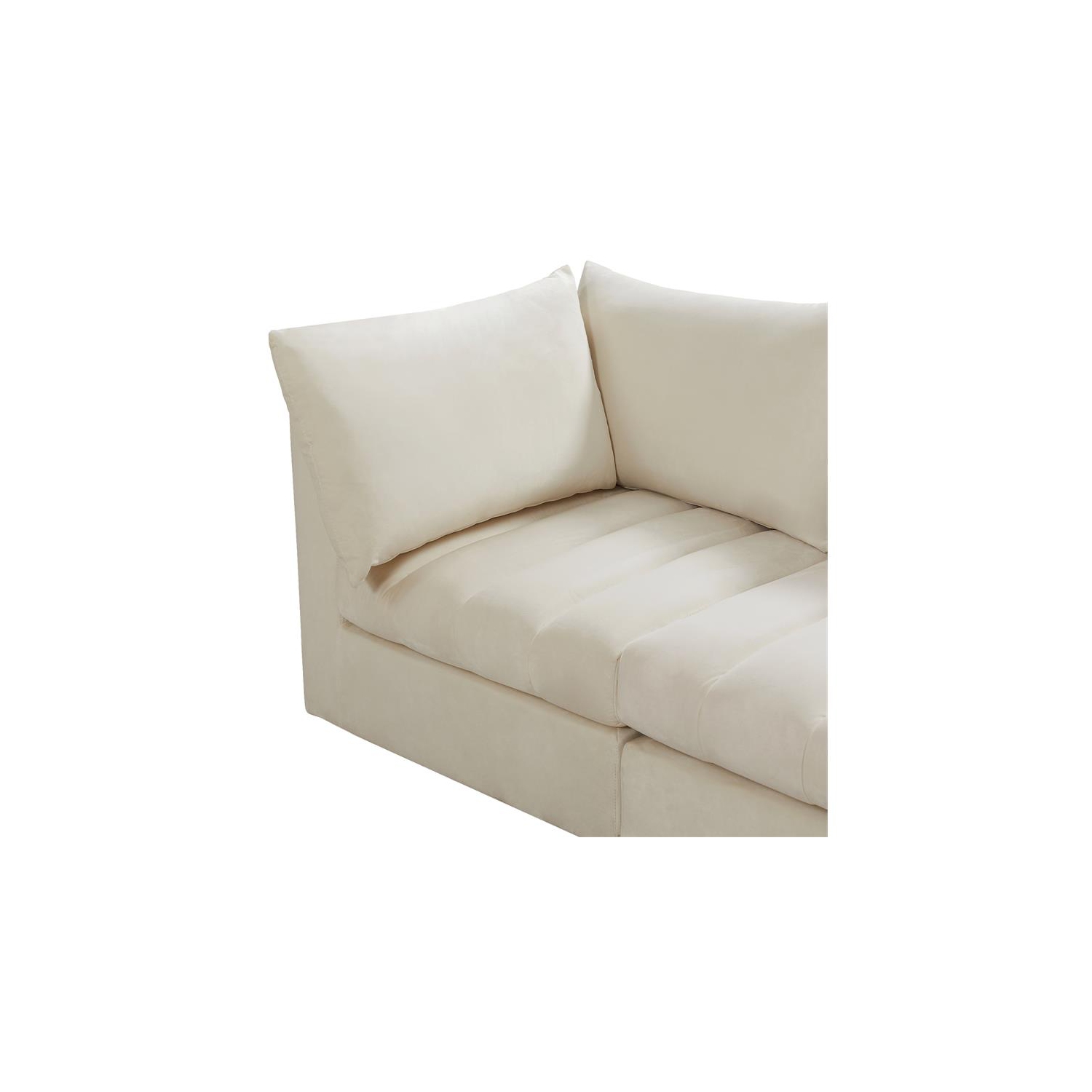 Meridian Furniture Jacob Cream Velvet Modular Sectional