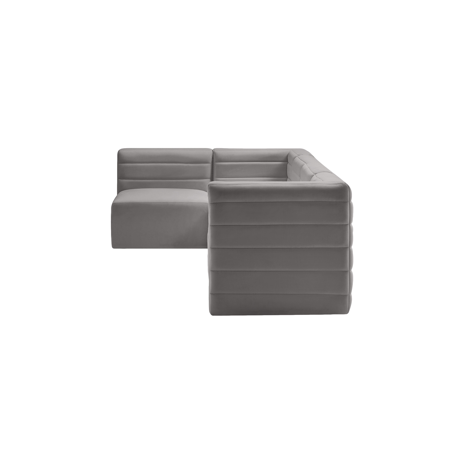 Meridian Furniture Quincy Grey Velvet Modular Sectional