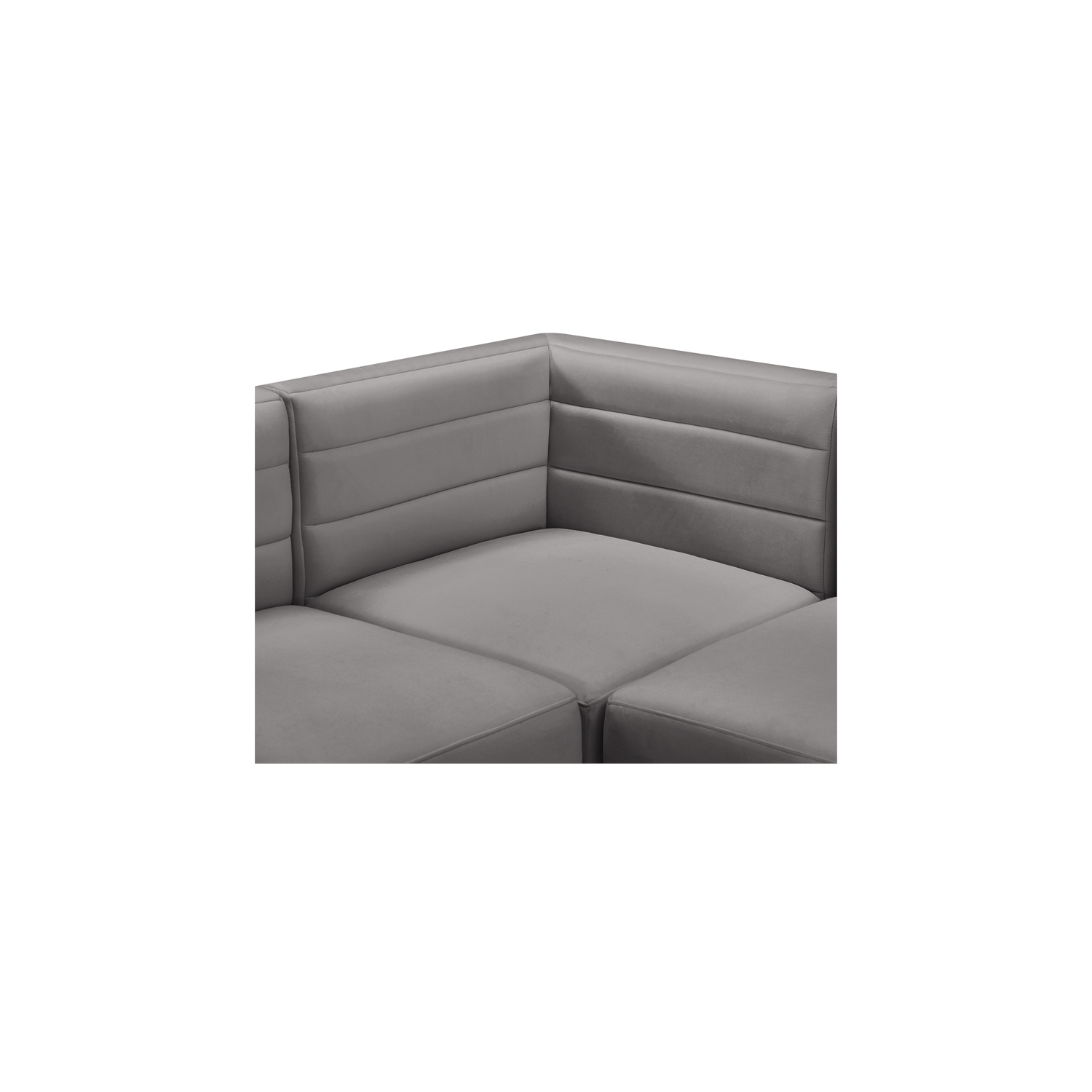 Meridian Furniture Quincy Grey Velvet Modular Sectional