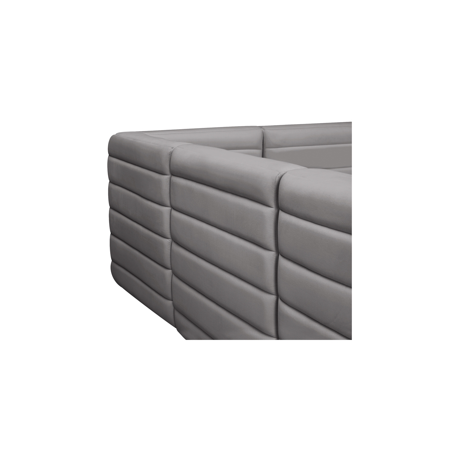 Meridian Furniture Quincy Grey Velvet Modular Sectional