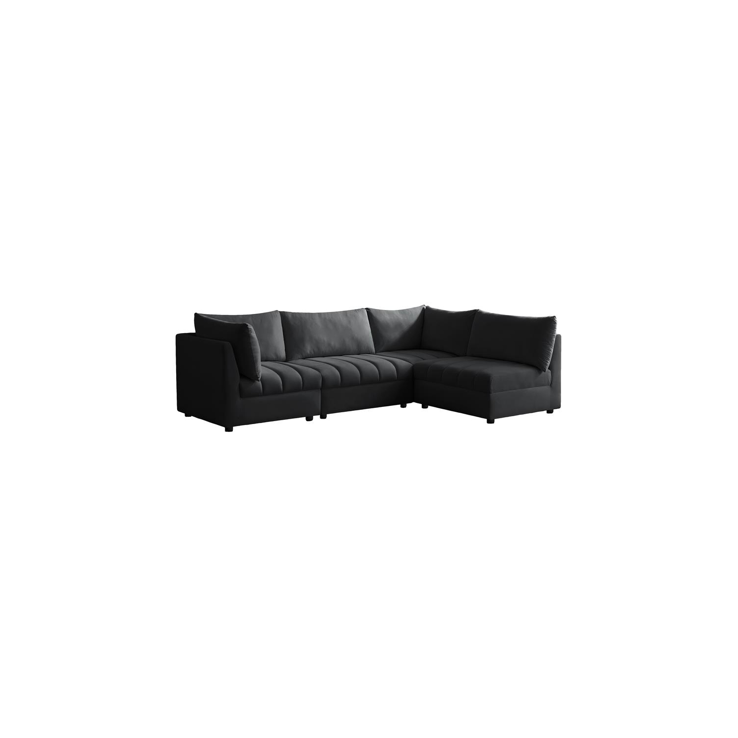 Meridian Furniture Jacob Black Velvet Modular Sectional