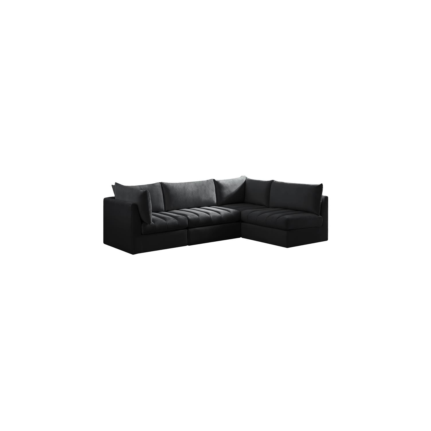 Meridian Furniture Jacob Black Velvet Modular Sectional