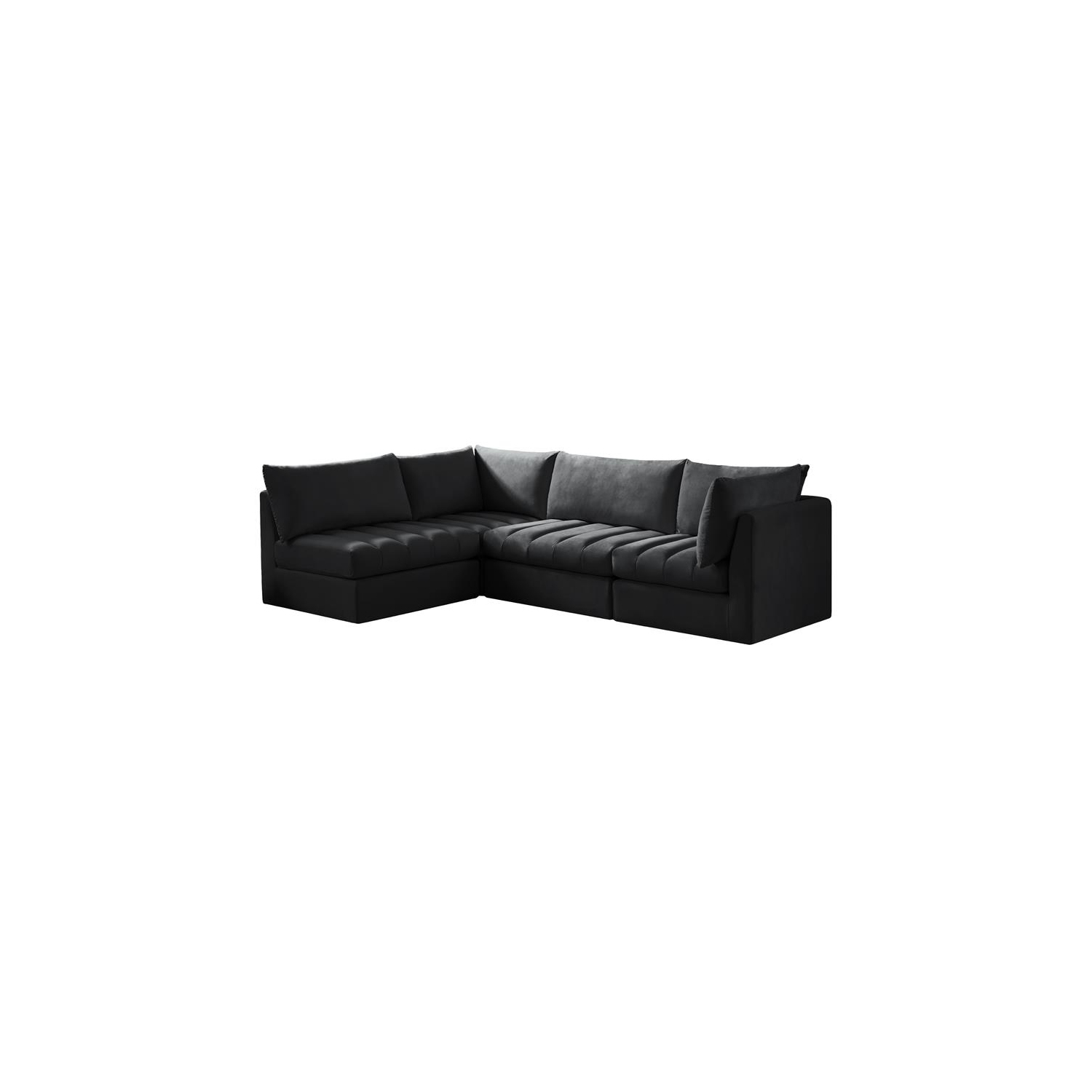 Meridian Furniture Jacob Black Velvet Modular Sectional
