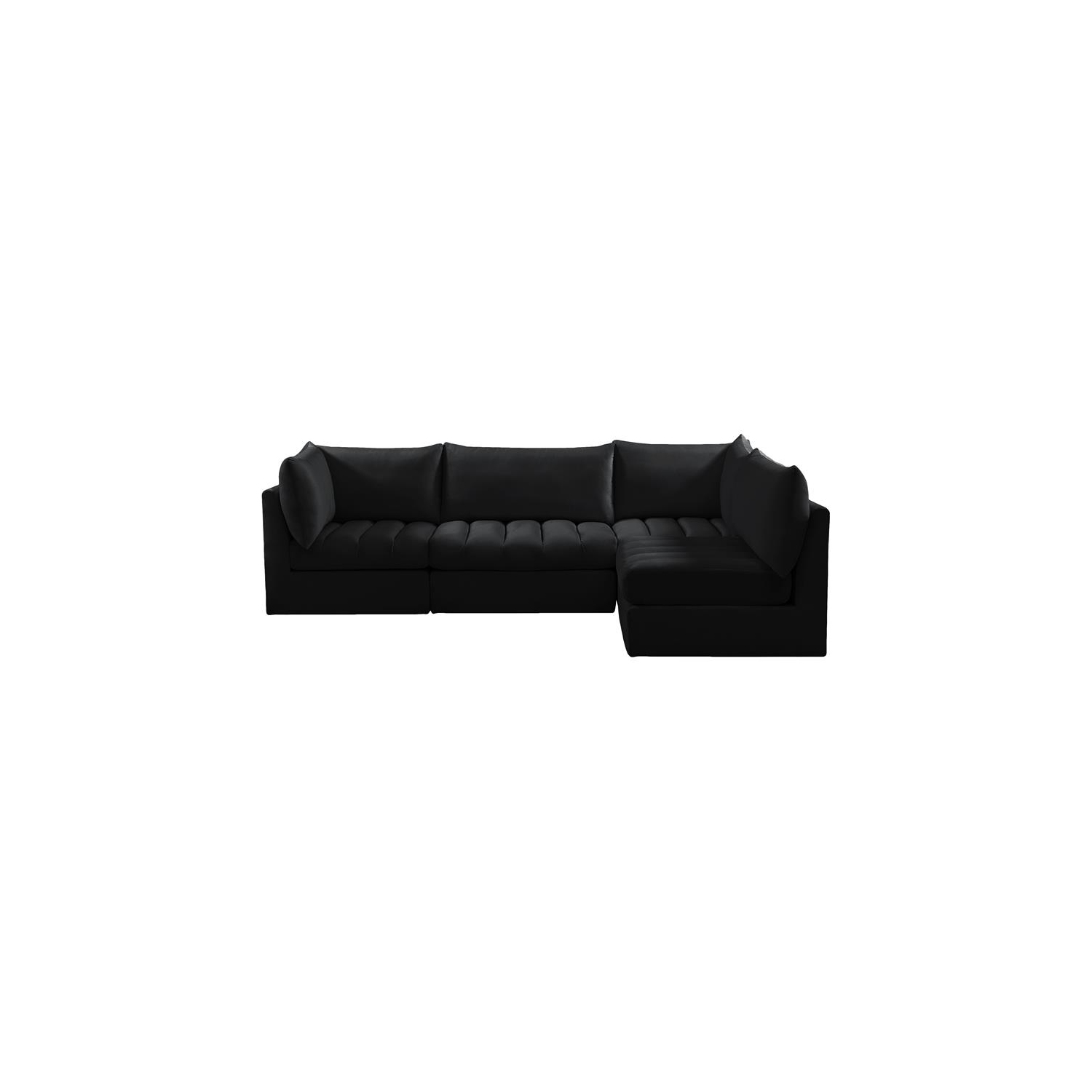 Meridian Furniture Jacob Black Velvet Modular Sectional