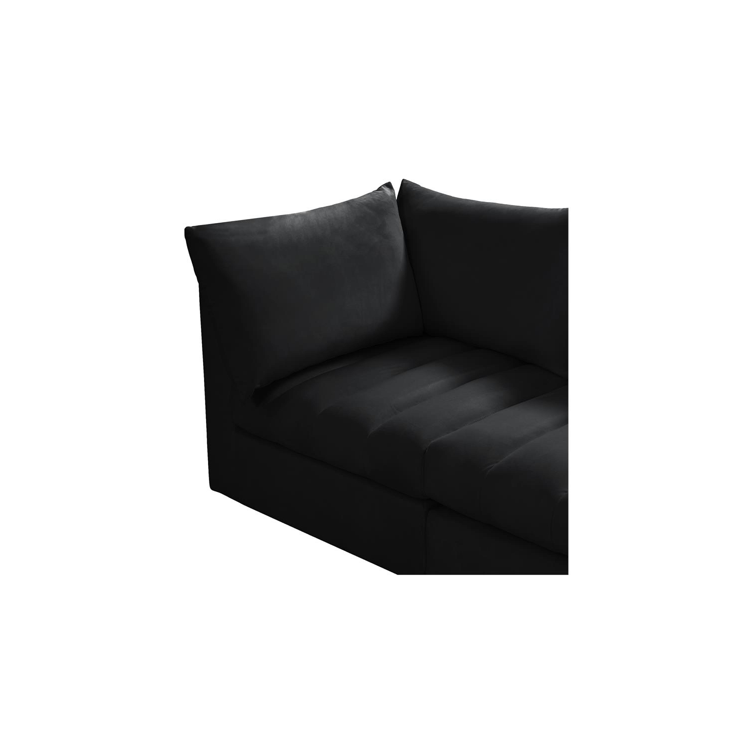 Meridian Furniture Jacob Black Velvet Modular Sectional