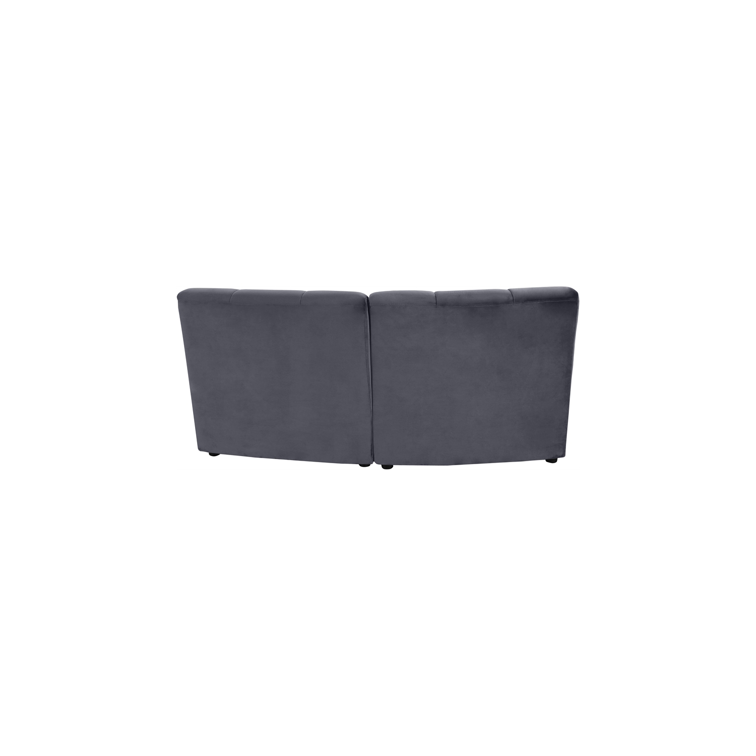 Meridian Furniture Limitless Gray Velvet Modular Loveseat