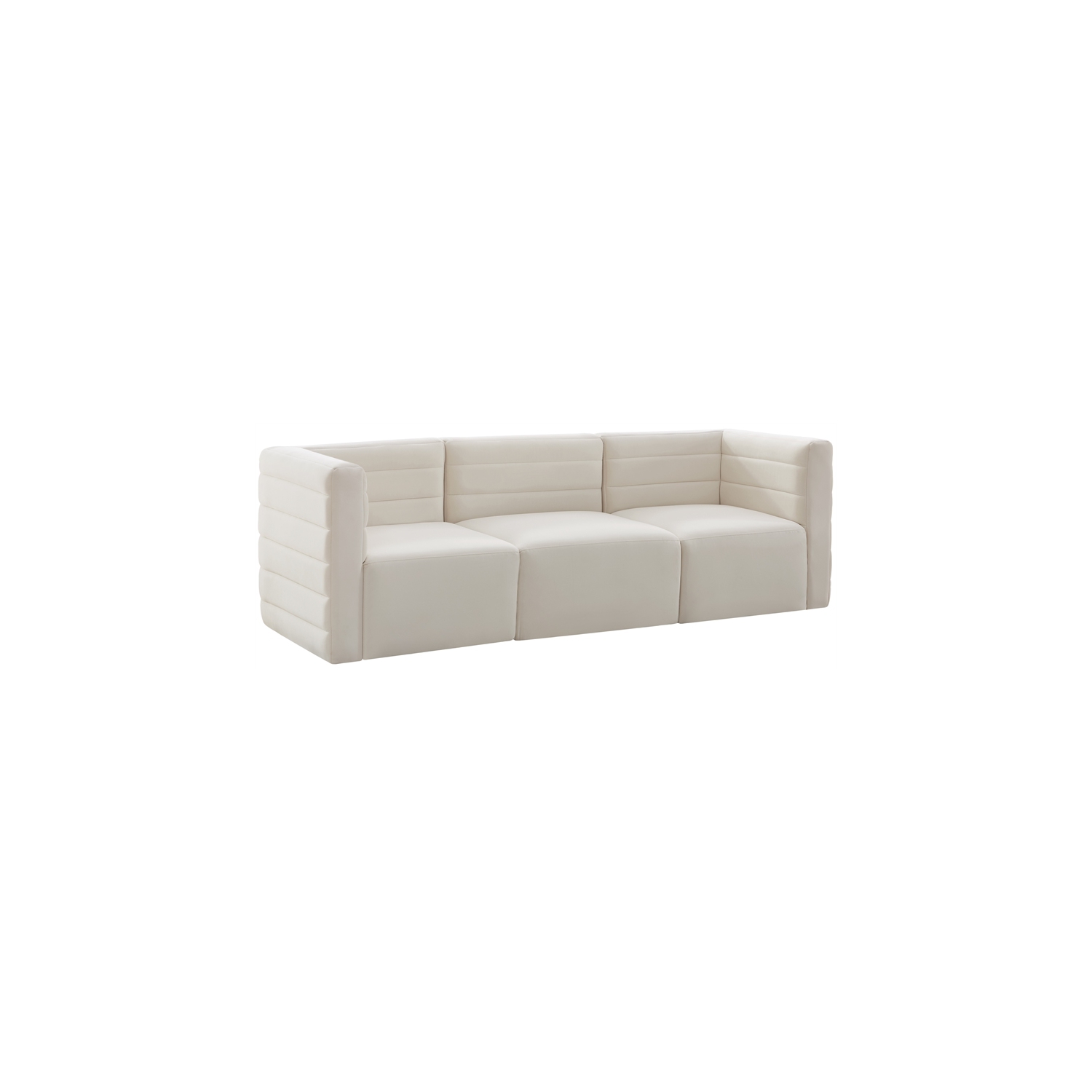 Meridian Furniture Quincy Cream Velvet Modular Sofa
