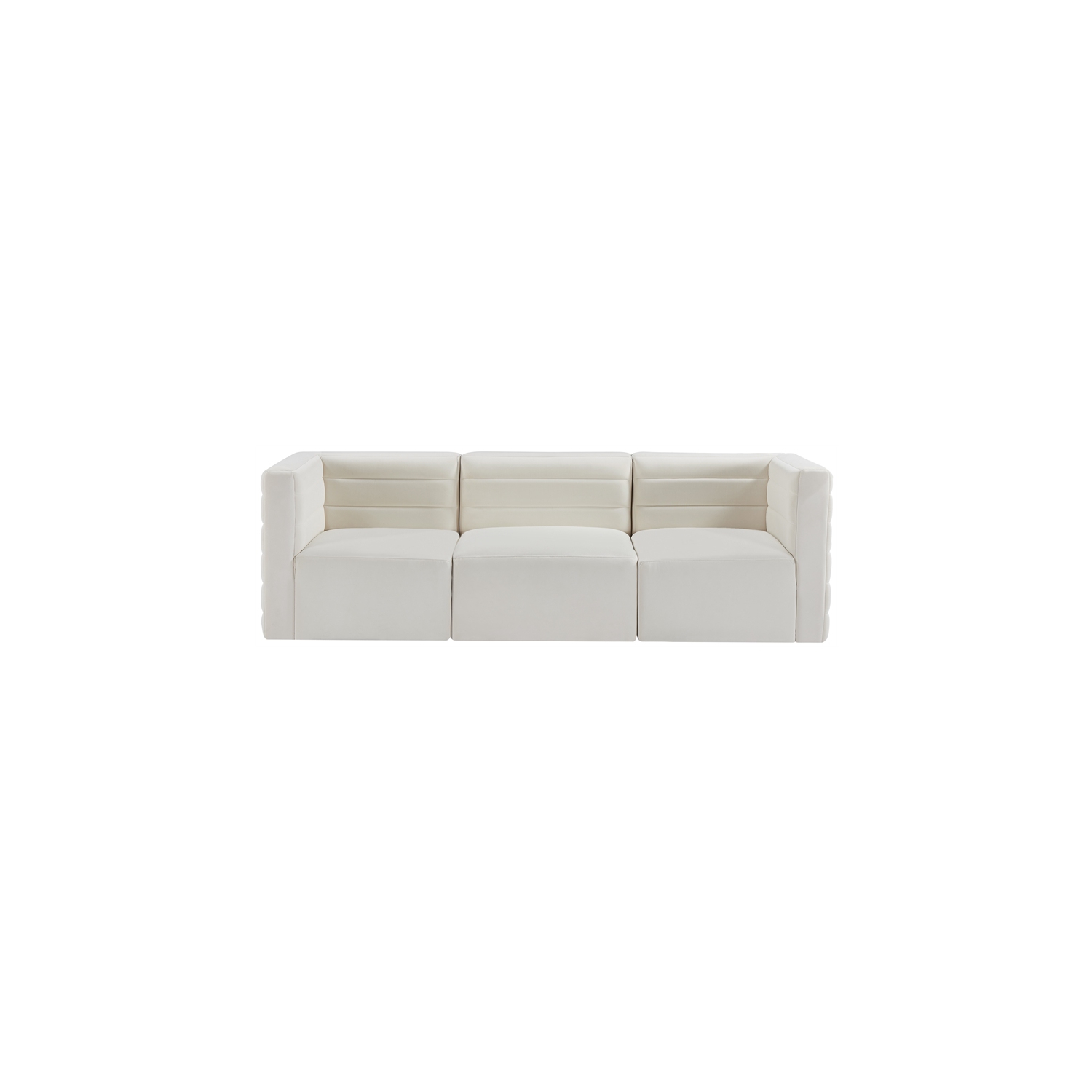 Meridian Furniture Quincy Cream Velvet Modular Sofa