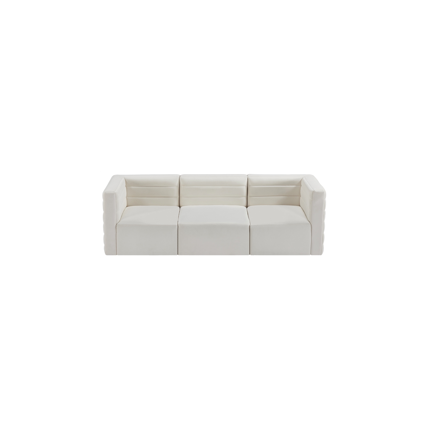 Meridian Furniture Quincy Cream Velvet Modular Sofa