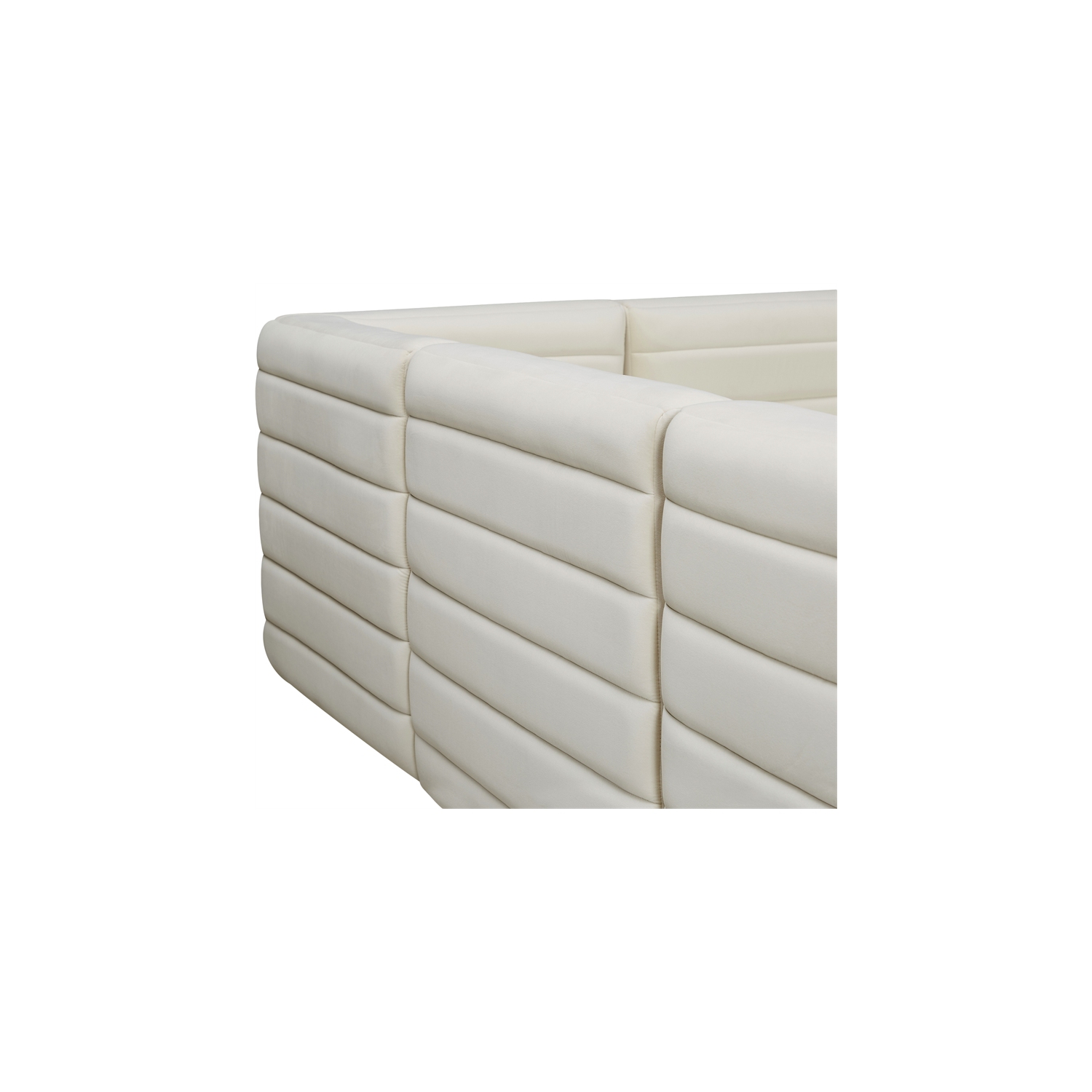 Meridian Furniture Quincy Cream Velvet Modular Sofa