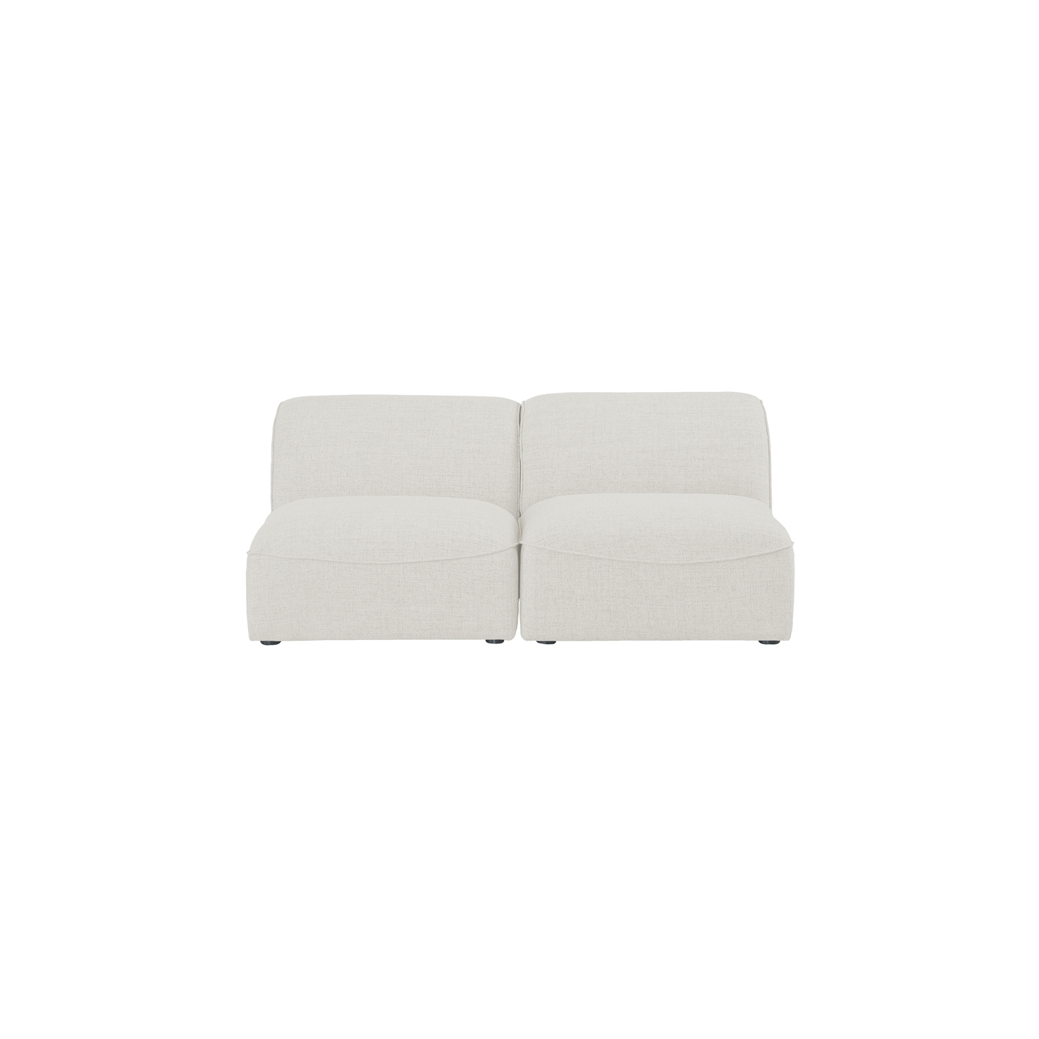 Meridian Furniture Miramar Cream Durable Linen Textured Modular Sofa