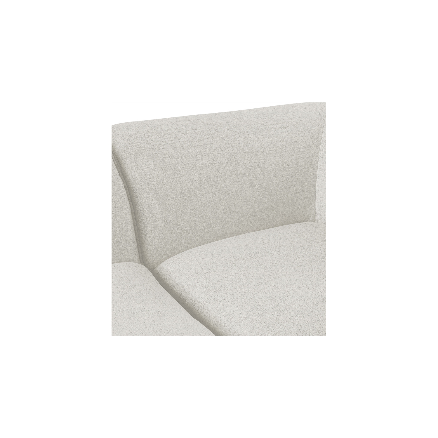 Meridian Furniture Miramar Cream Durable Linen Textured Modular Sofa