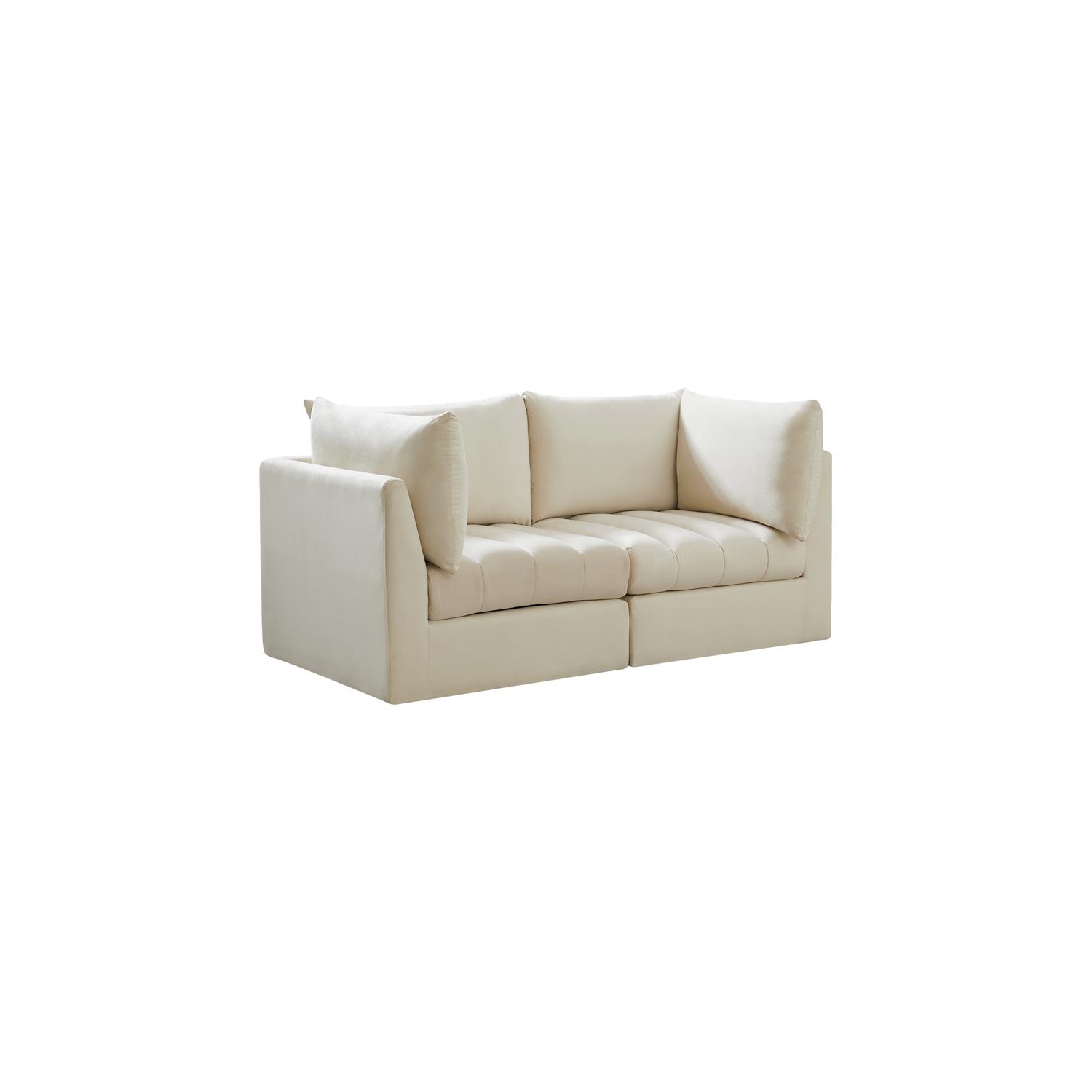 Meridian Furniture Jacob Cream Velvet Modular Sofa