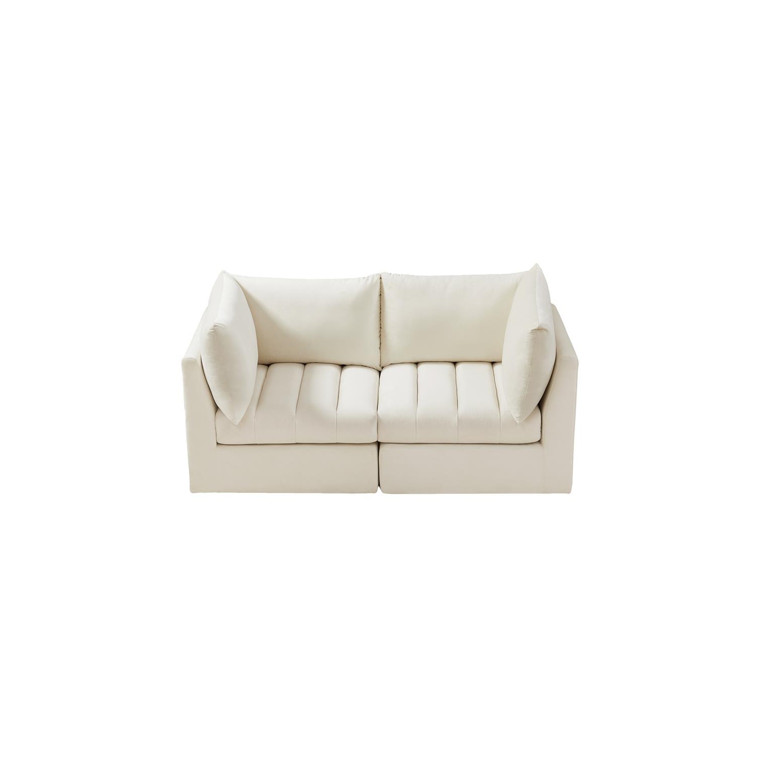 Meridian Furniture Jacob Cream Velvet Modular Sofa