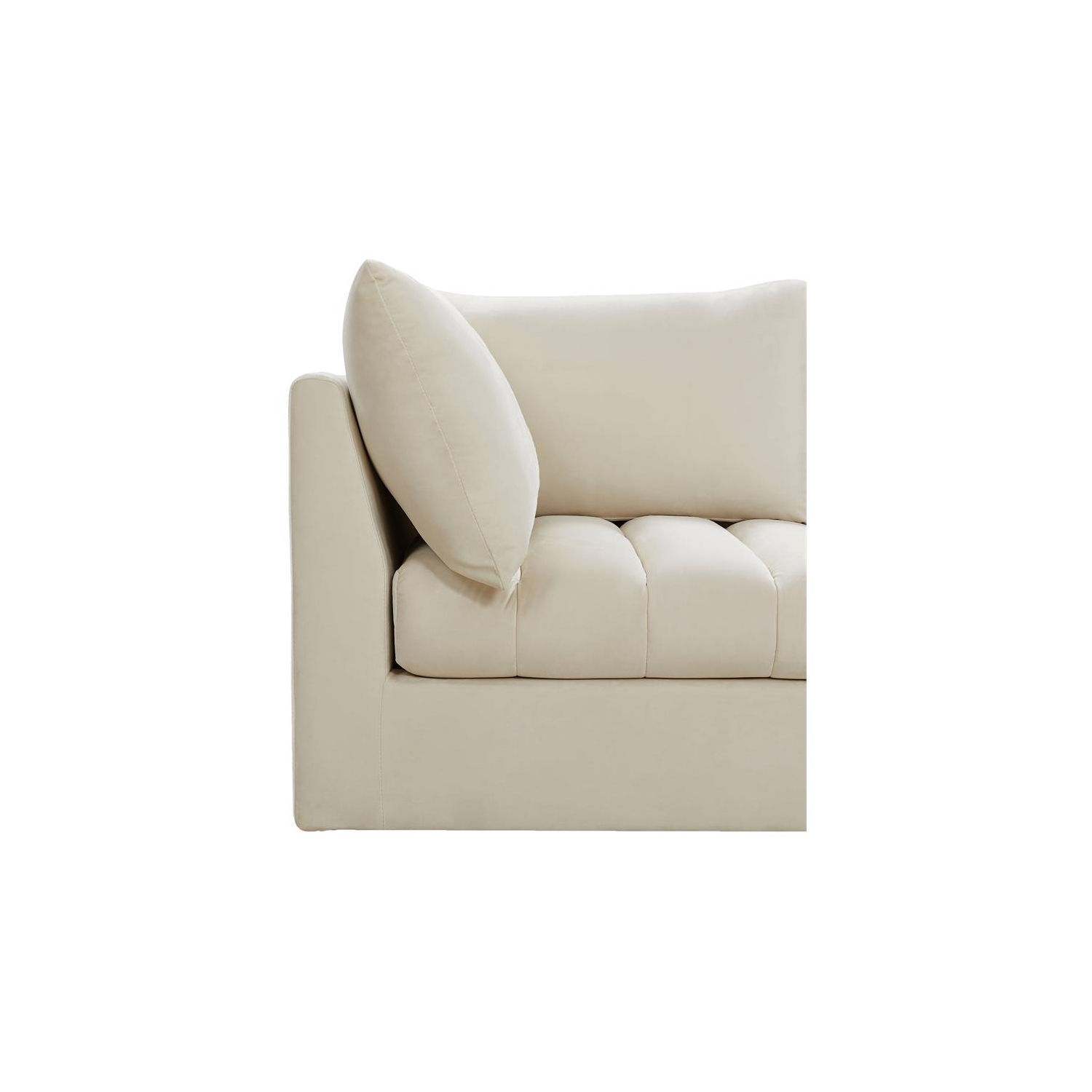 Meridian Furniture Jacob Cream Velvet Modular Sofa