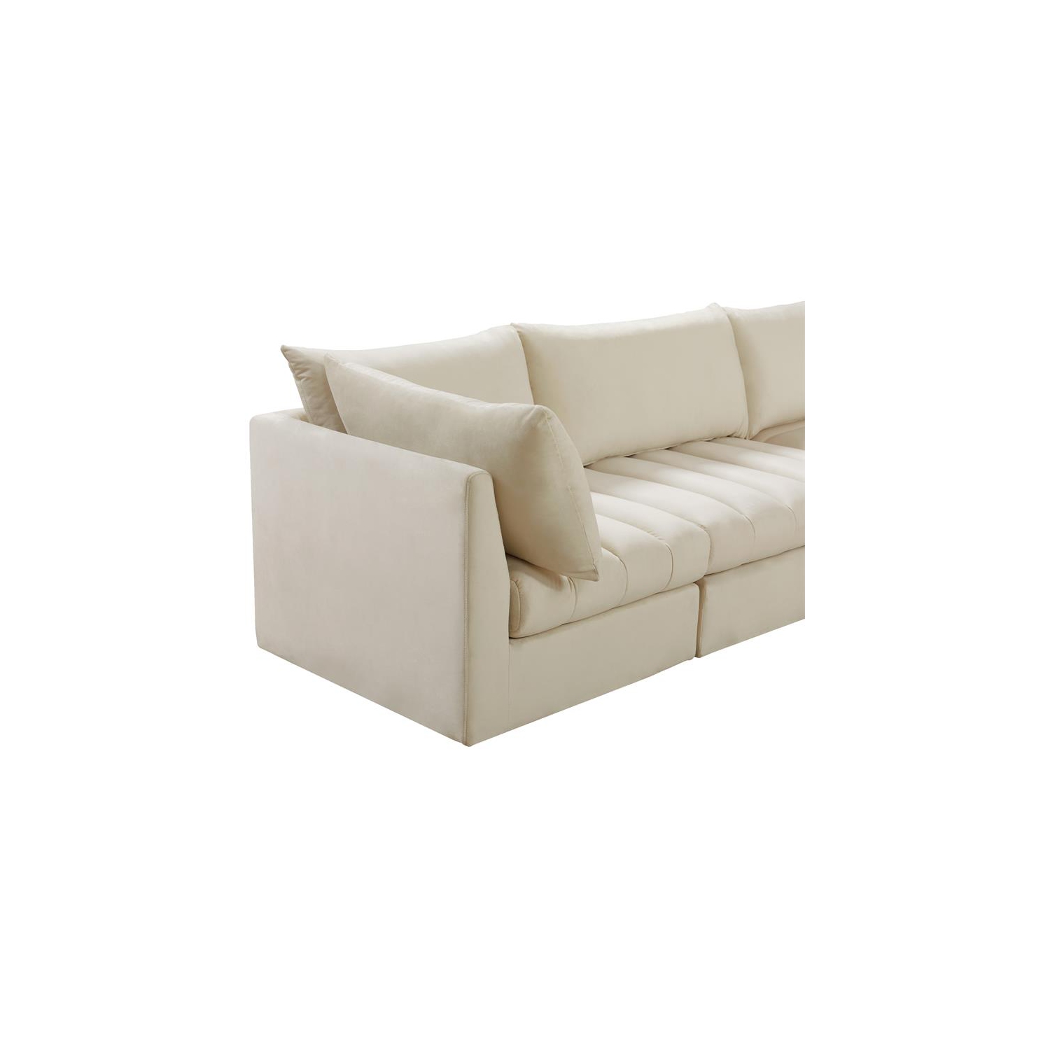Meridian Furniture Jacob Cream Velvet Modular Sofa