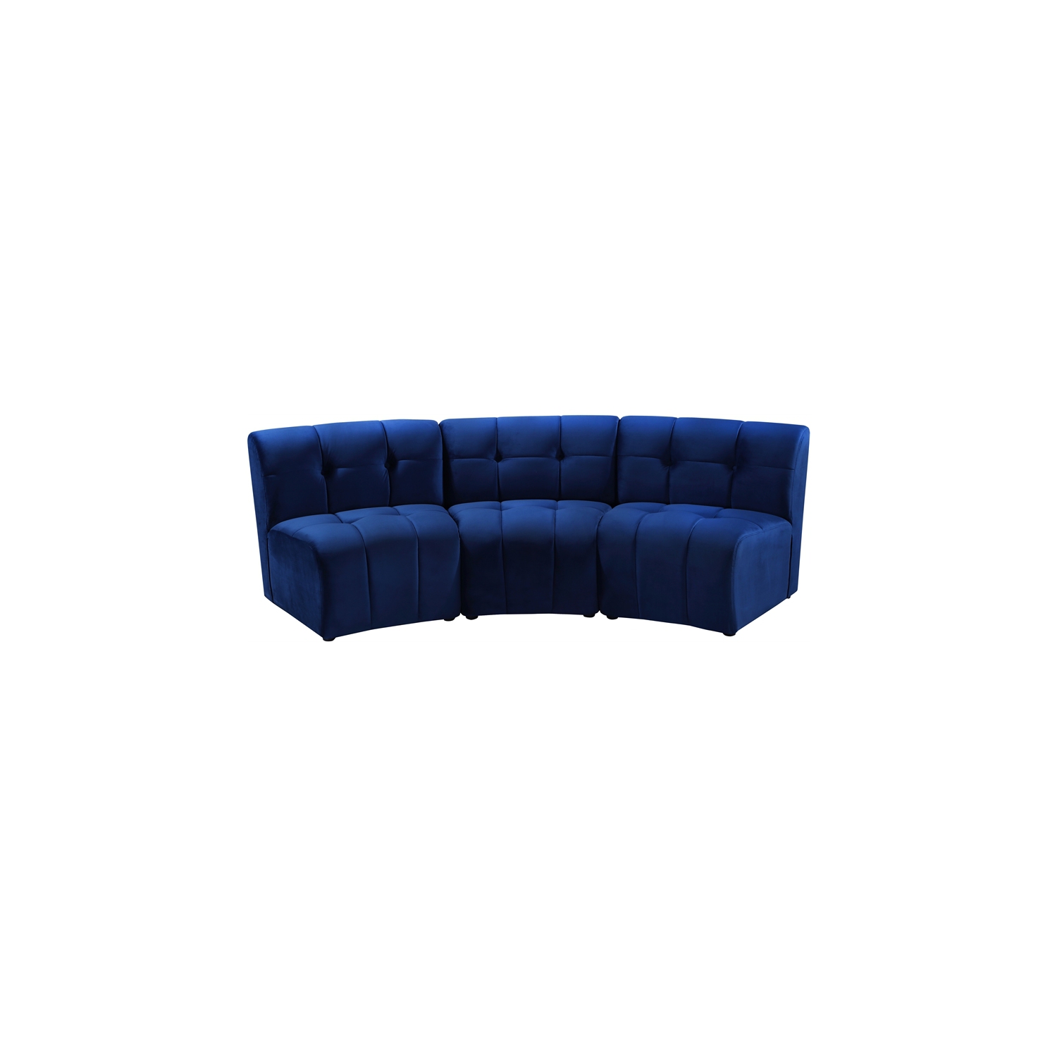 Meridian Furniture Limitless Navy Velvet Modular Sofa