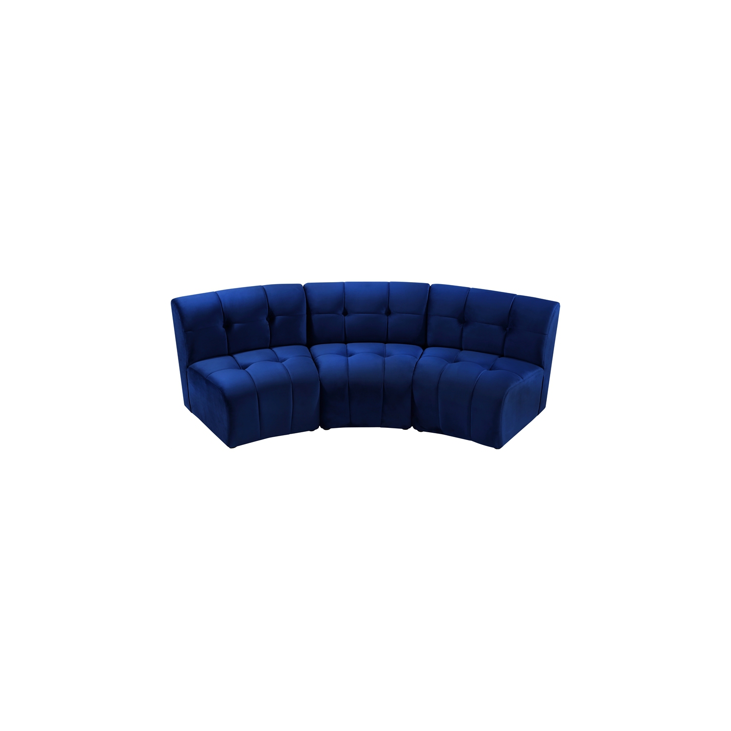 Meridian Furniture Limitless Navy Velvet Modular Sofa