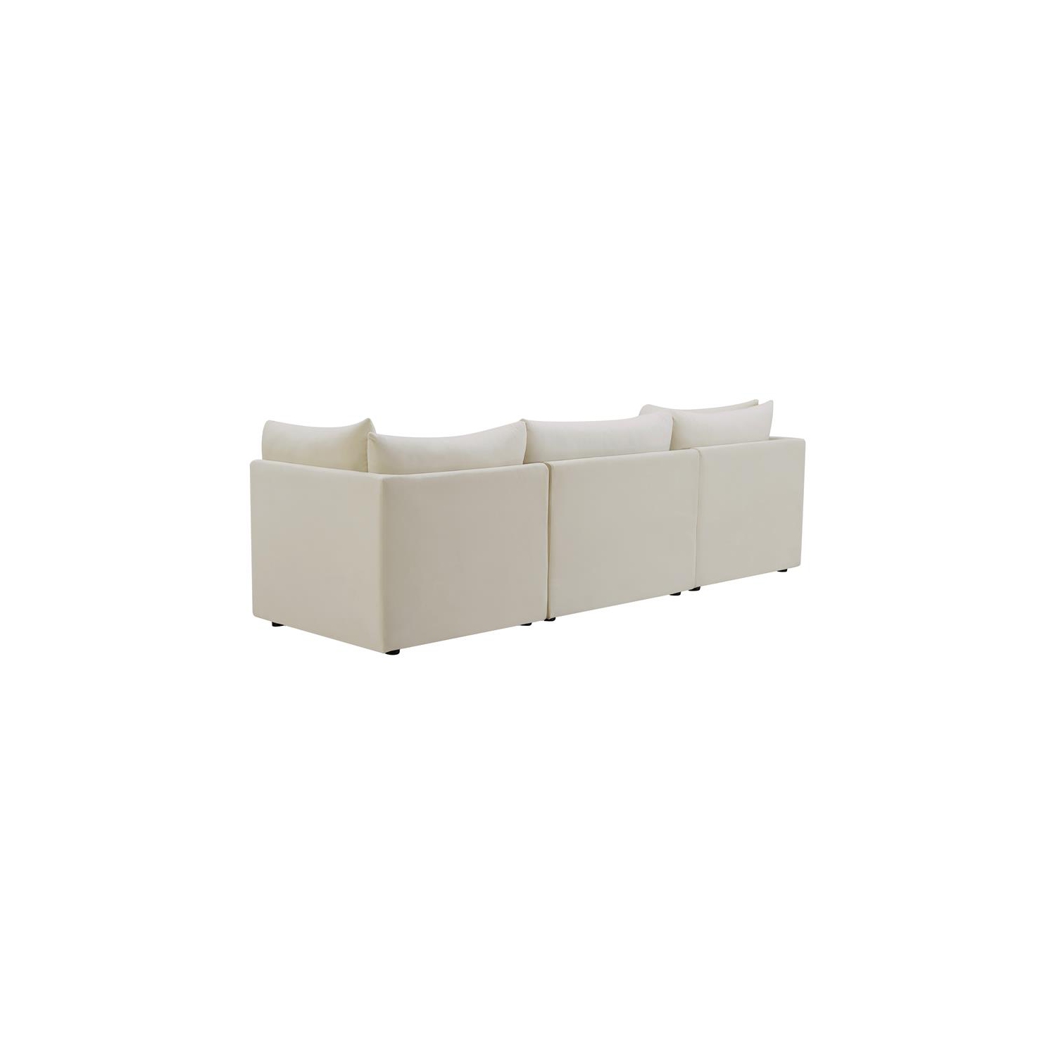 Meridian Furniture Jacob Cream Velvet Modular Sofa