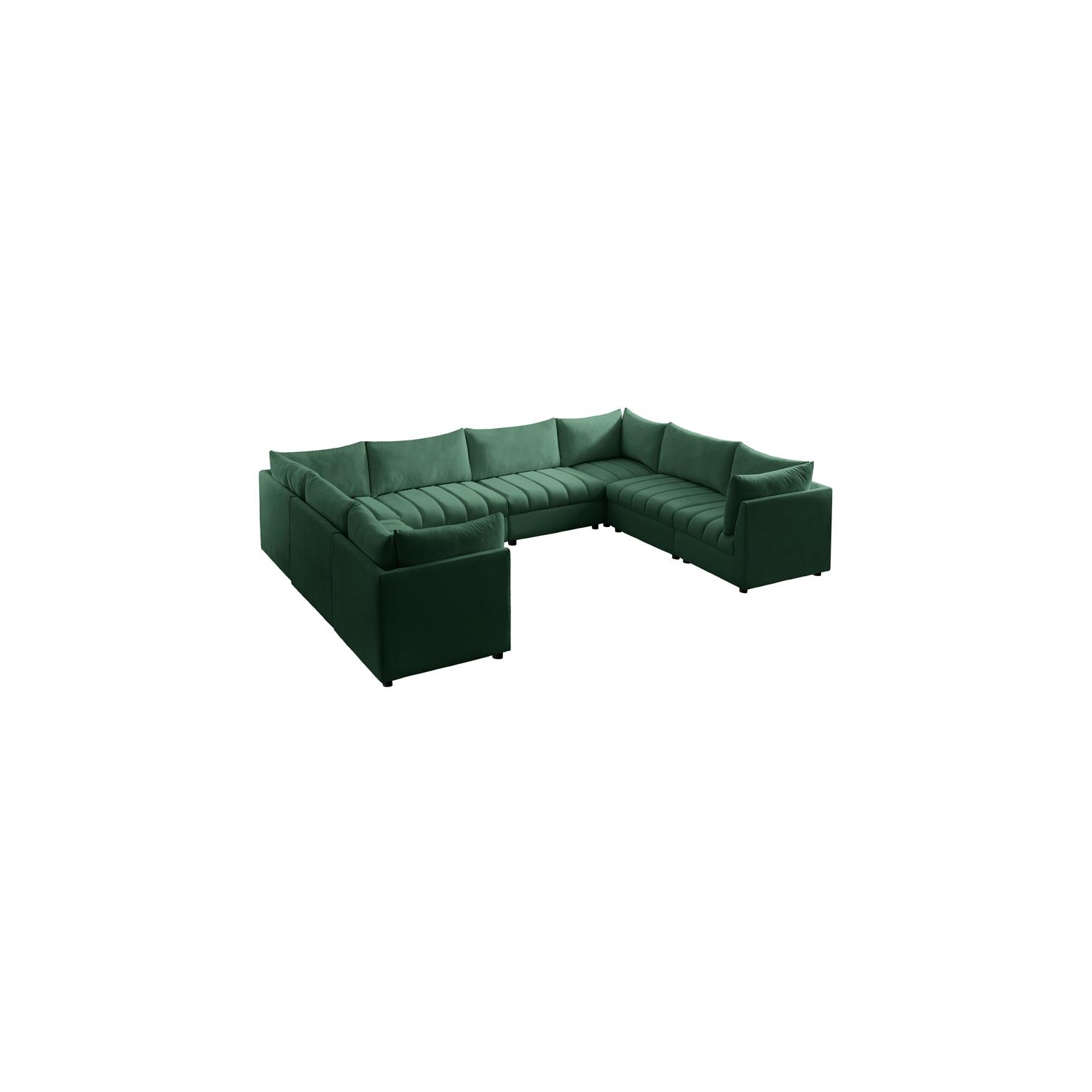 Meridian Furniture Jacob Green Velvet Modular Sectional