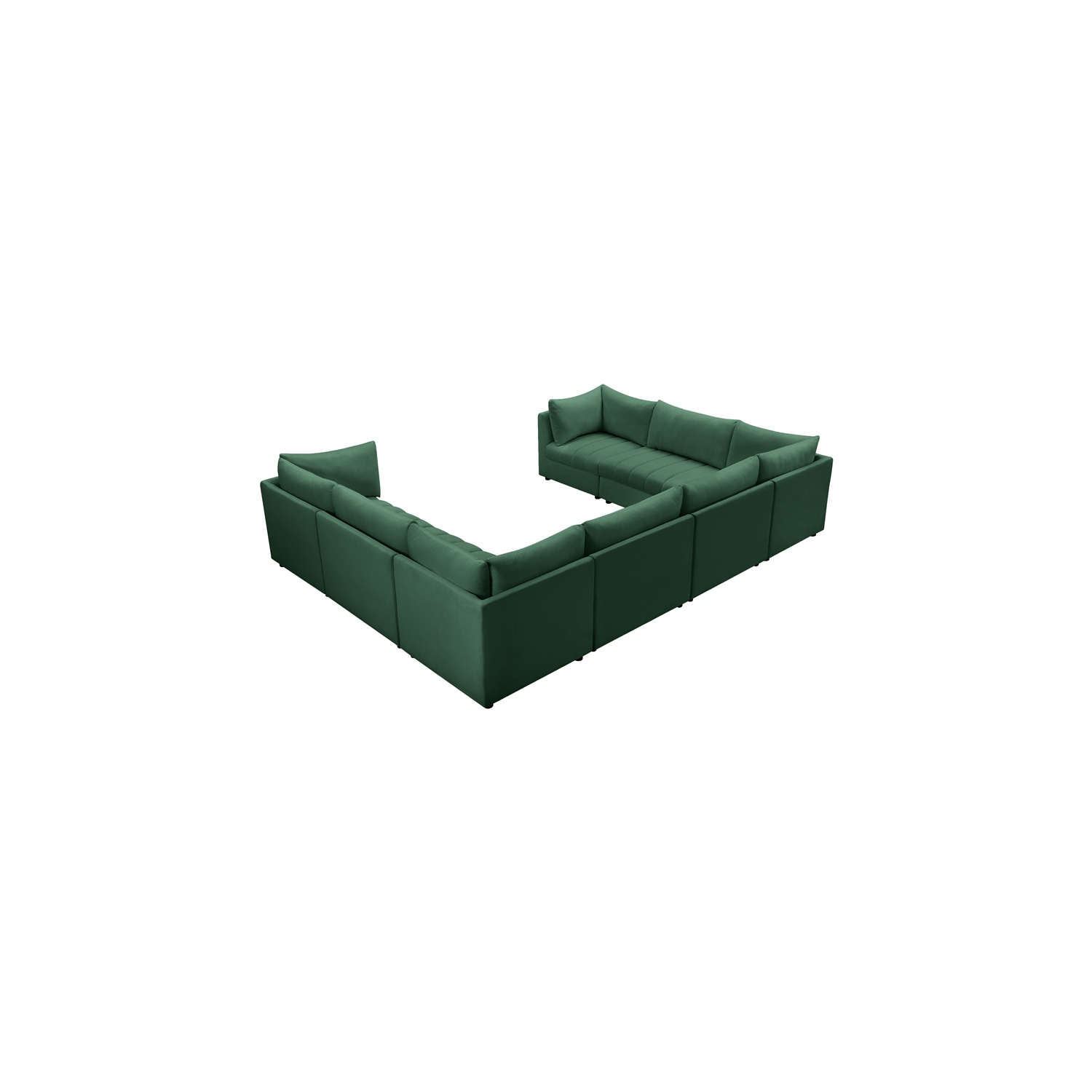 Meridian Furniture Jacob Green Velvet Modular Sectional