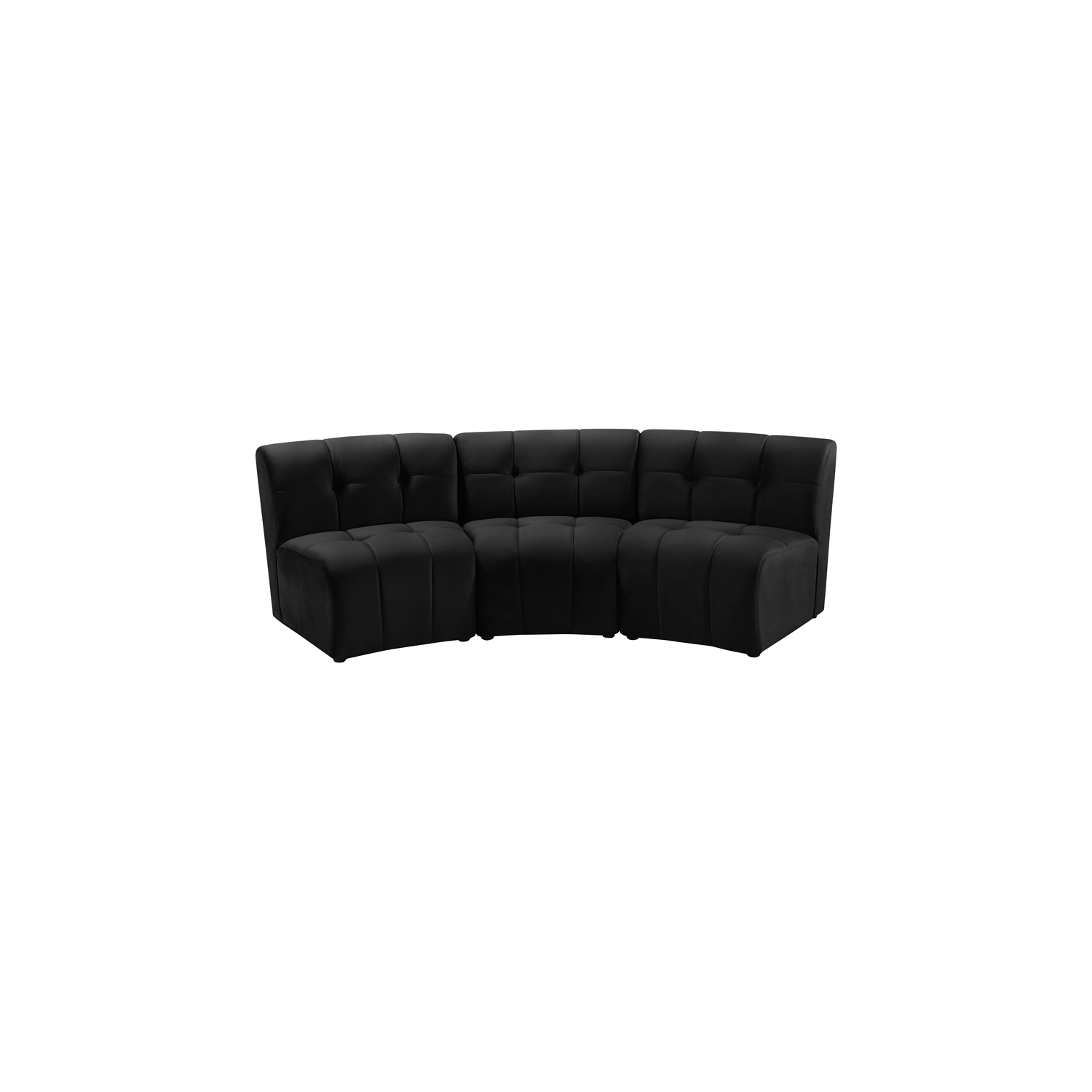 Meridian Furniture Limitless Black Velvet Modular Sofa