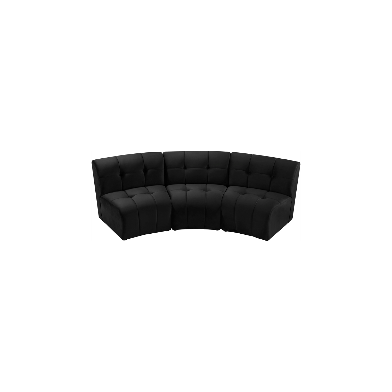 Meridian Furniture Limitless Black Velvet Modular Sofa