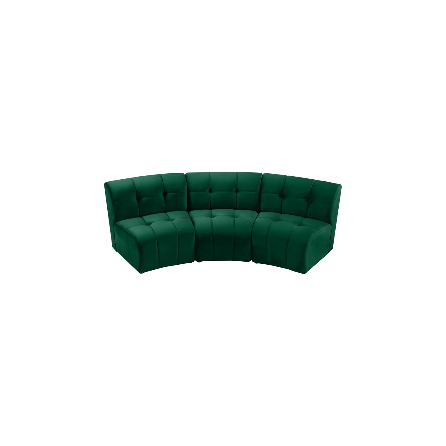 Meridian Furniture Limitless Green Velvet Modular Sofa